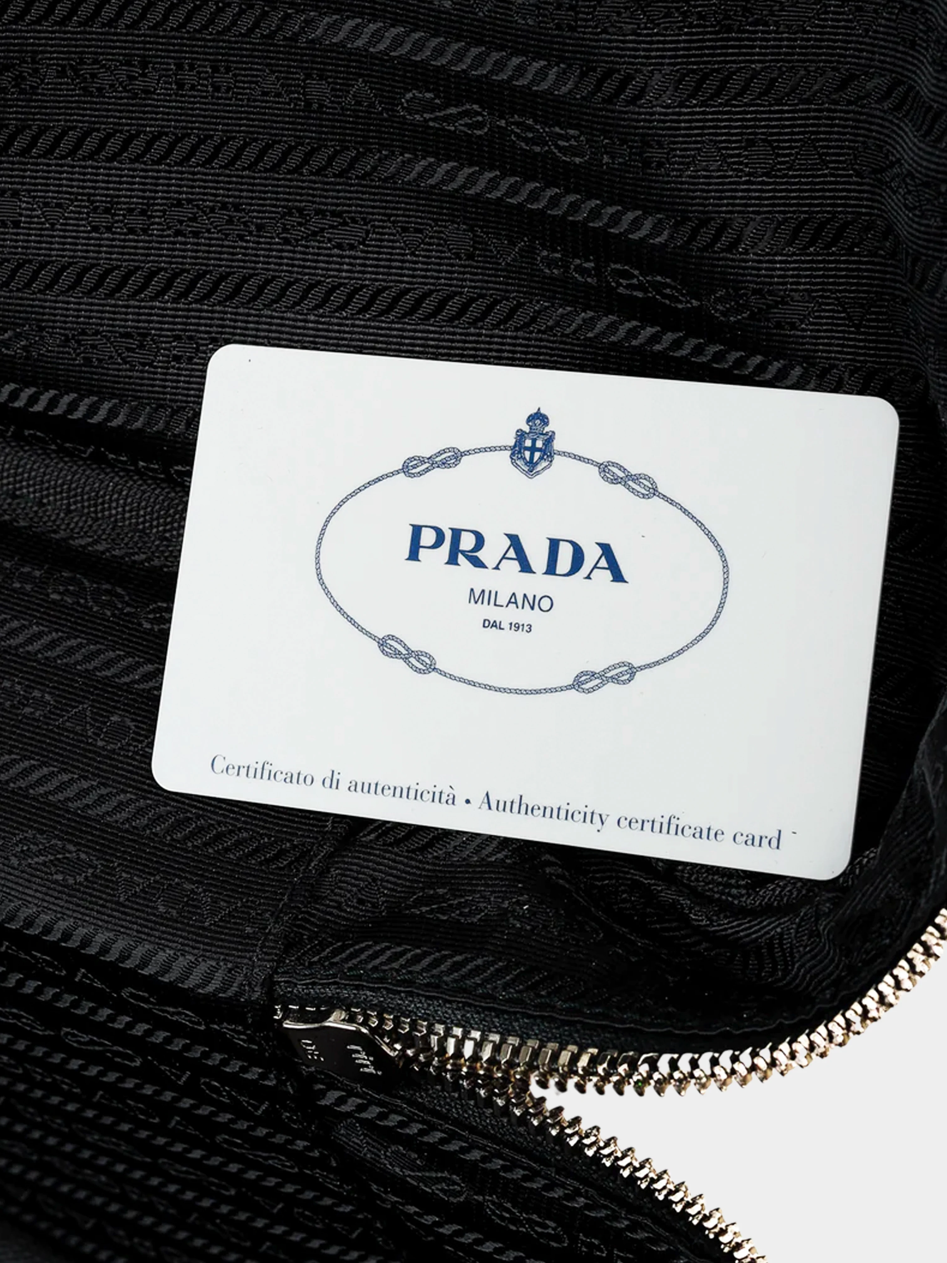Prada AW 2016 Black Saffiano Leather and Nylon Animal Kingdom Suitcase - Image 6