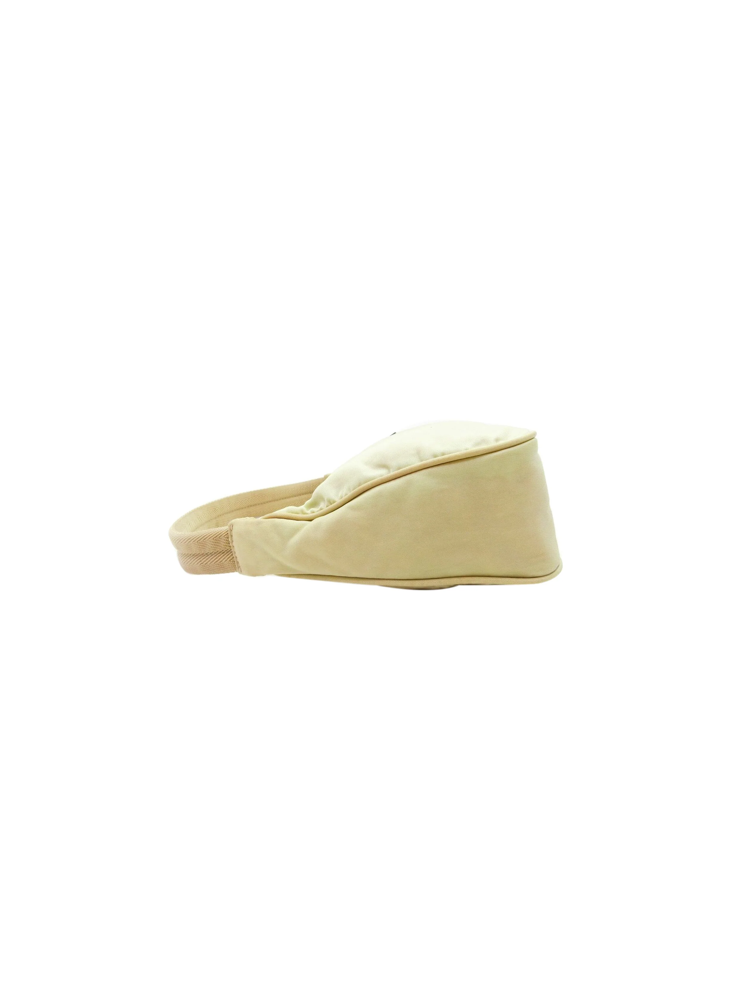 Prada 2000s Beige Small Tessuto Nylon Handbag - Image 3