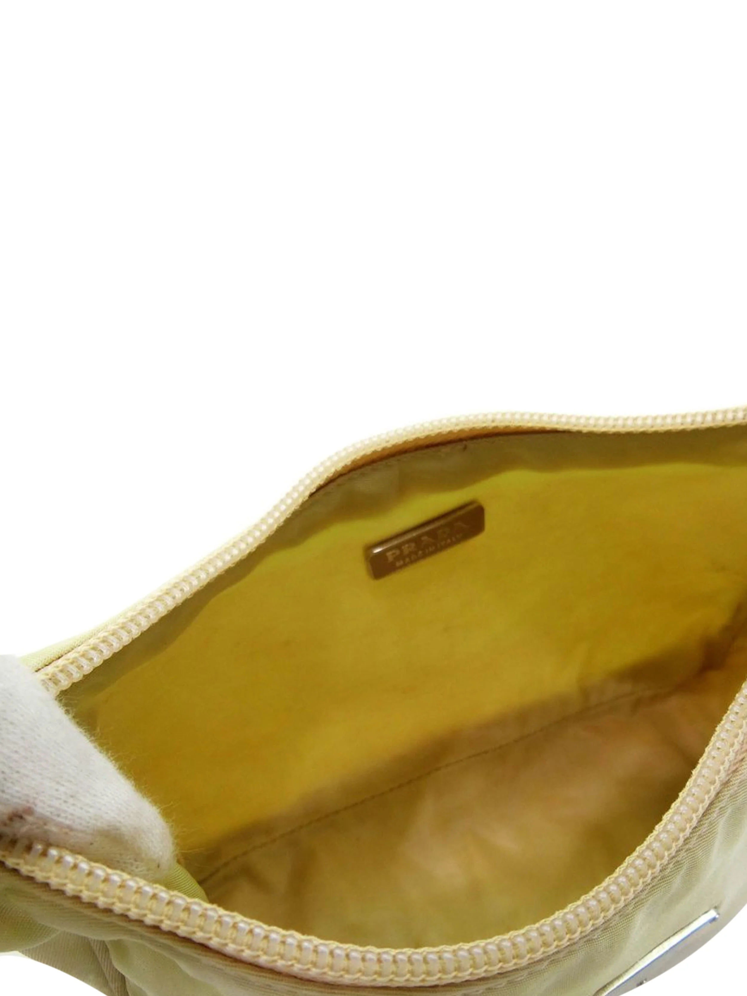 Prada 2000s Beige Small Tessuto Nylon Handbag - Image 4