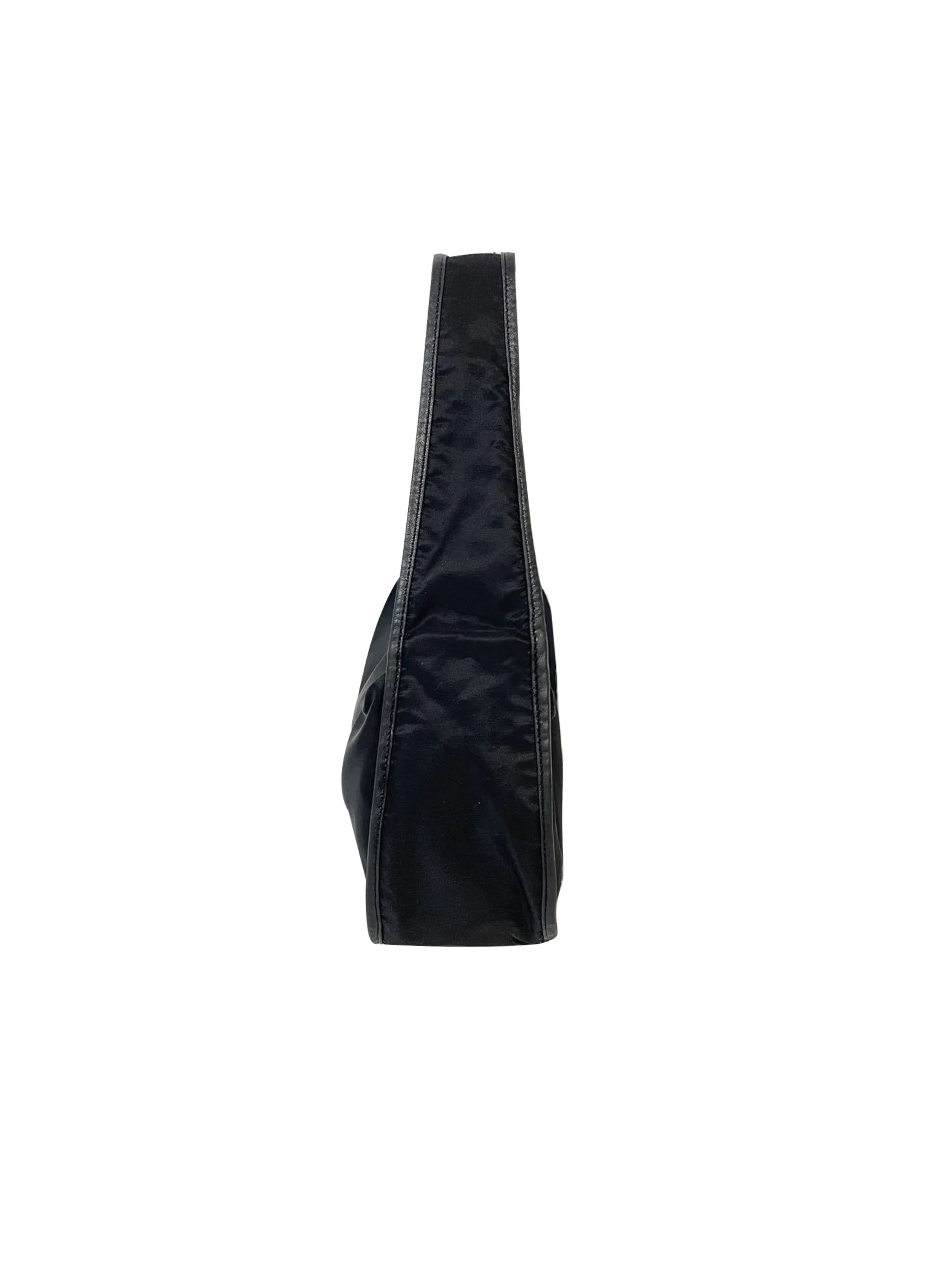 Prada 2000s Black Tessuto Thick Strap Hand Bag - Image 3
