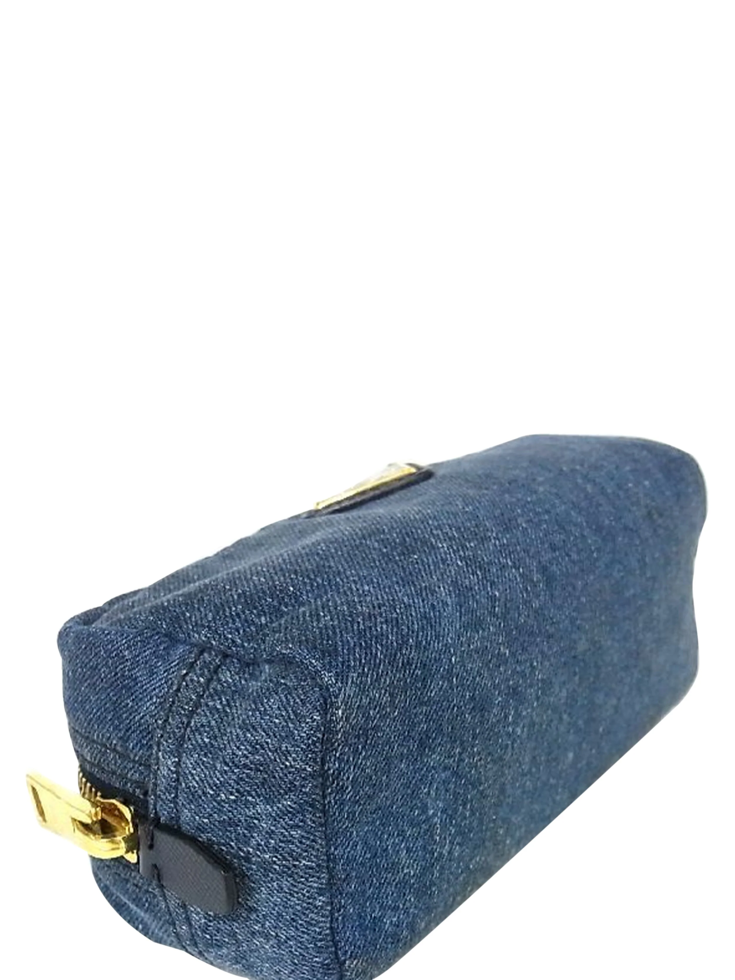 Prada 2000s Denim Makeup Bag - Image 3