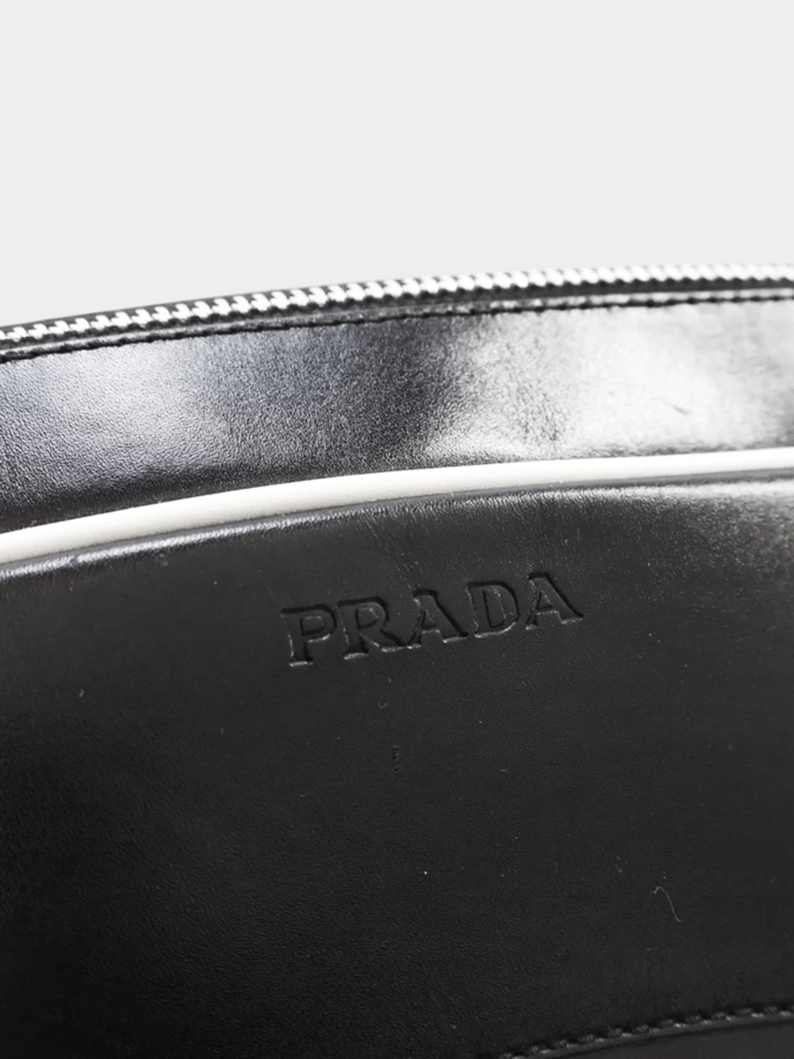 Prada Early 2000s  Black Leather Bowler Bag - Image 5