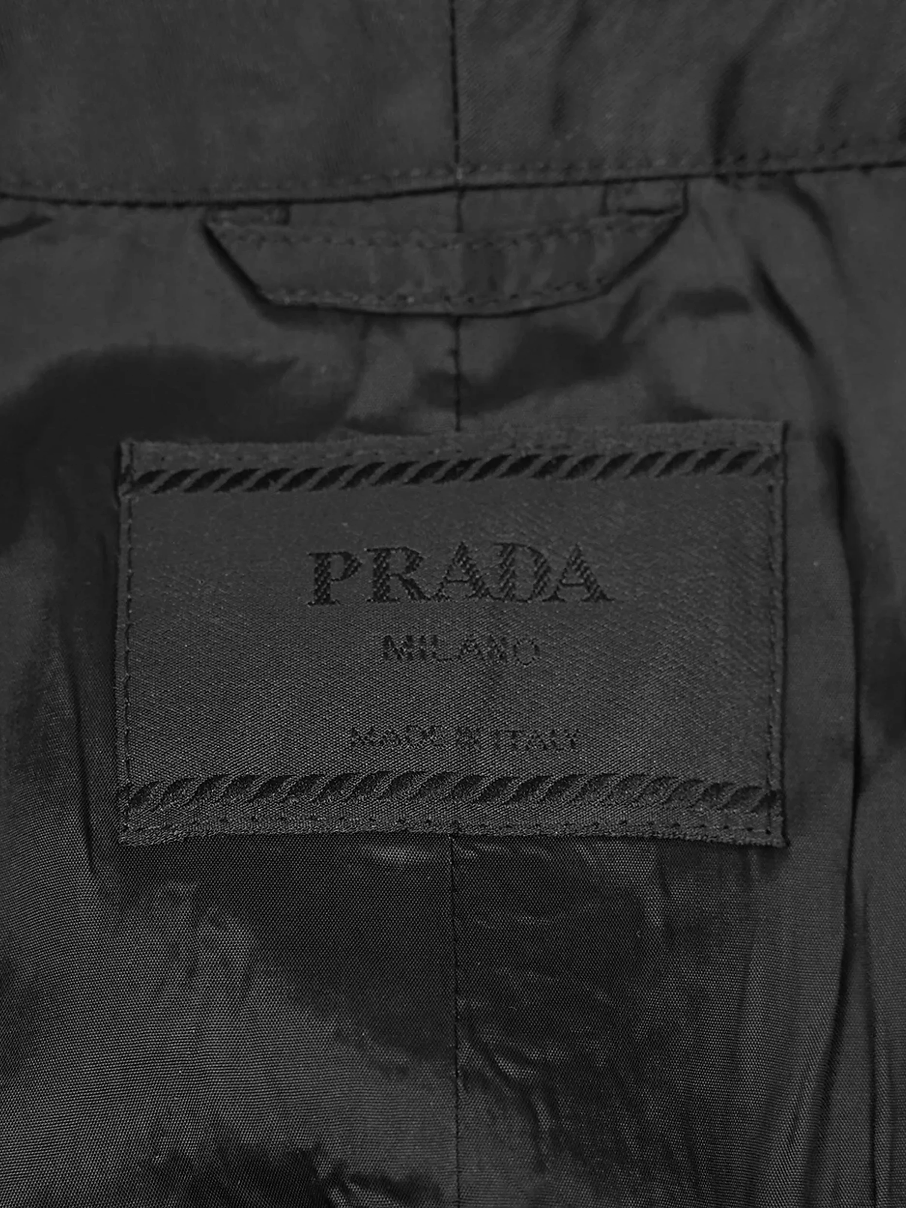 Prada FW 1994 Black Nylon Belted Dress - Image 4