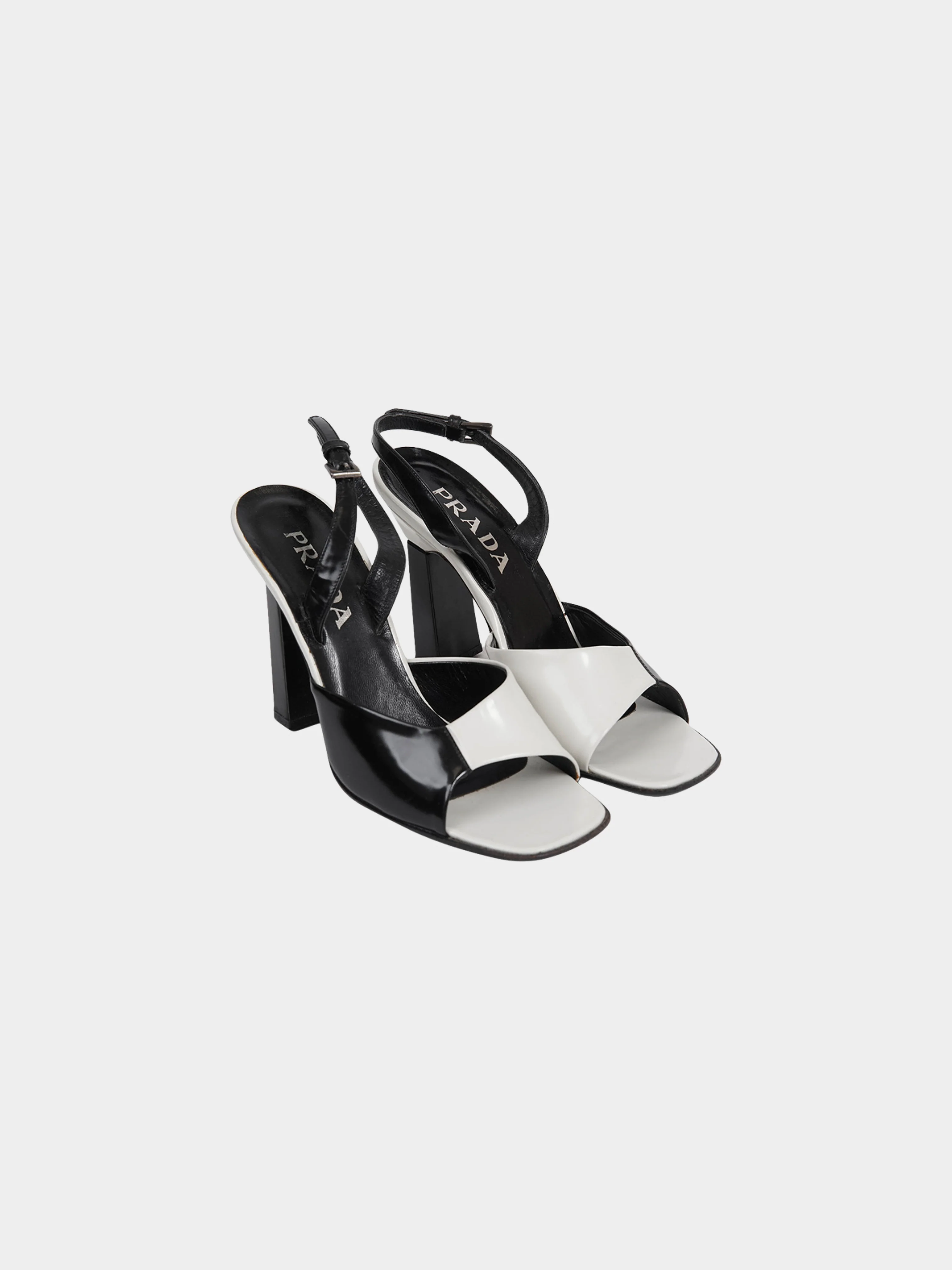 Prada FW 1998 Black and White Heels - Image 2