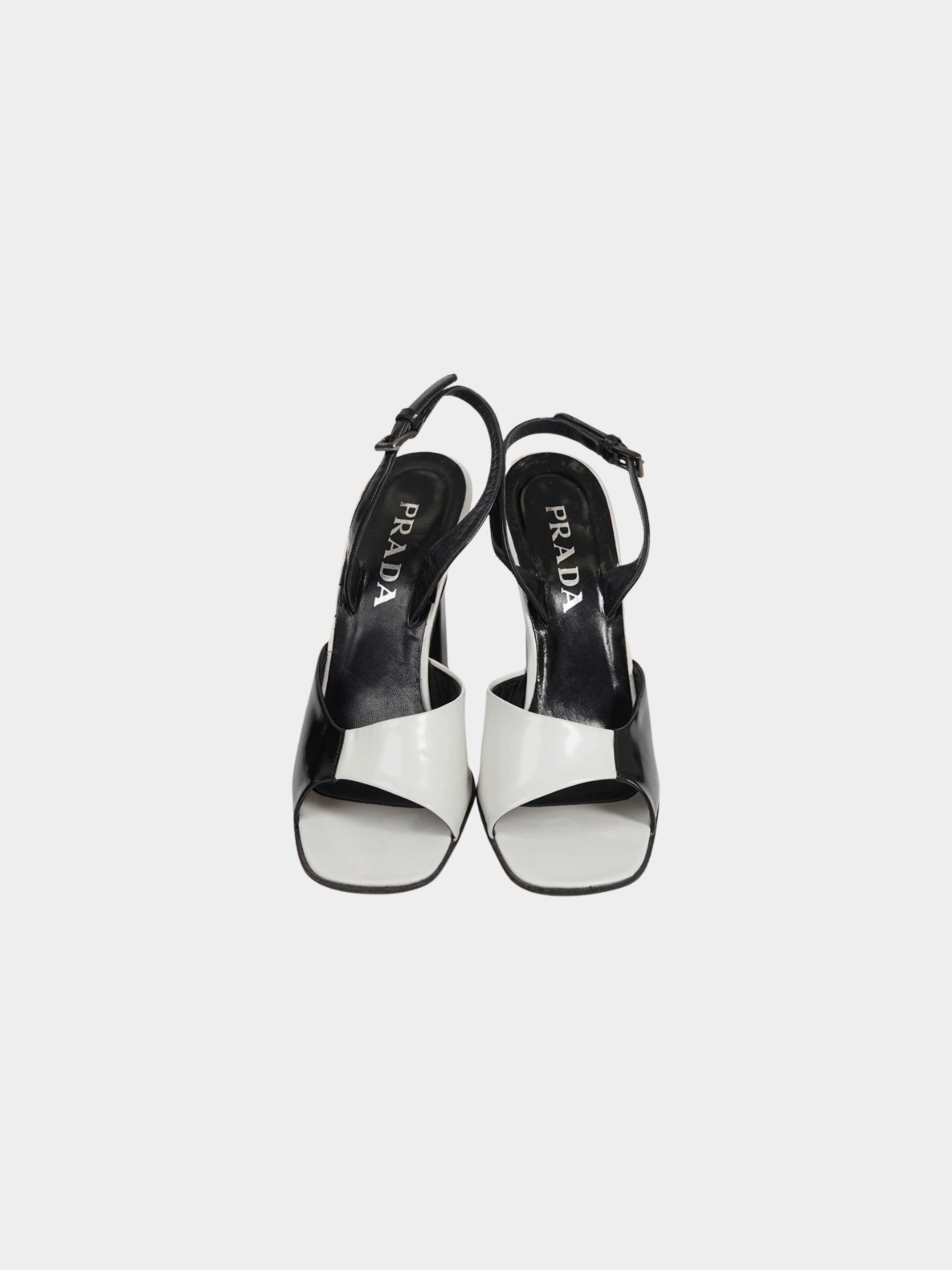 Prada FW 1998 Black and White Heels - Image 3