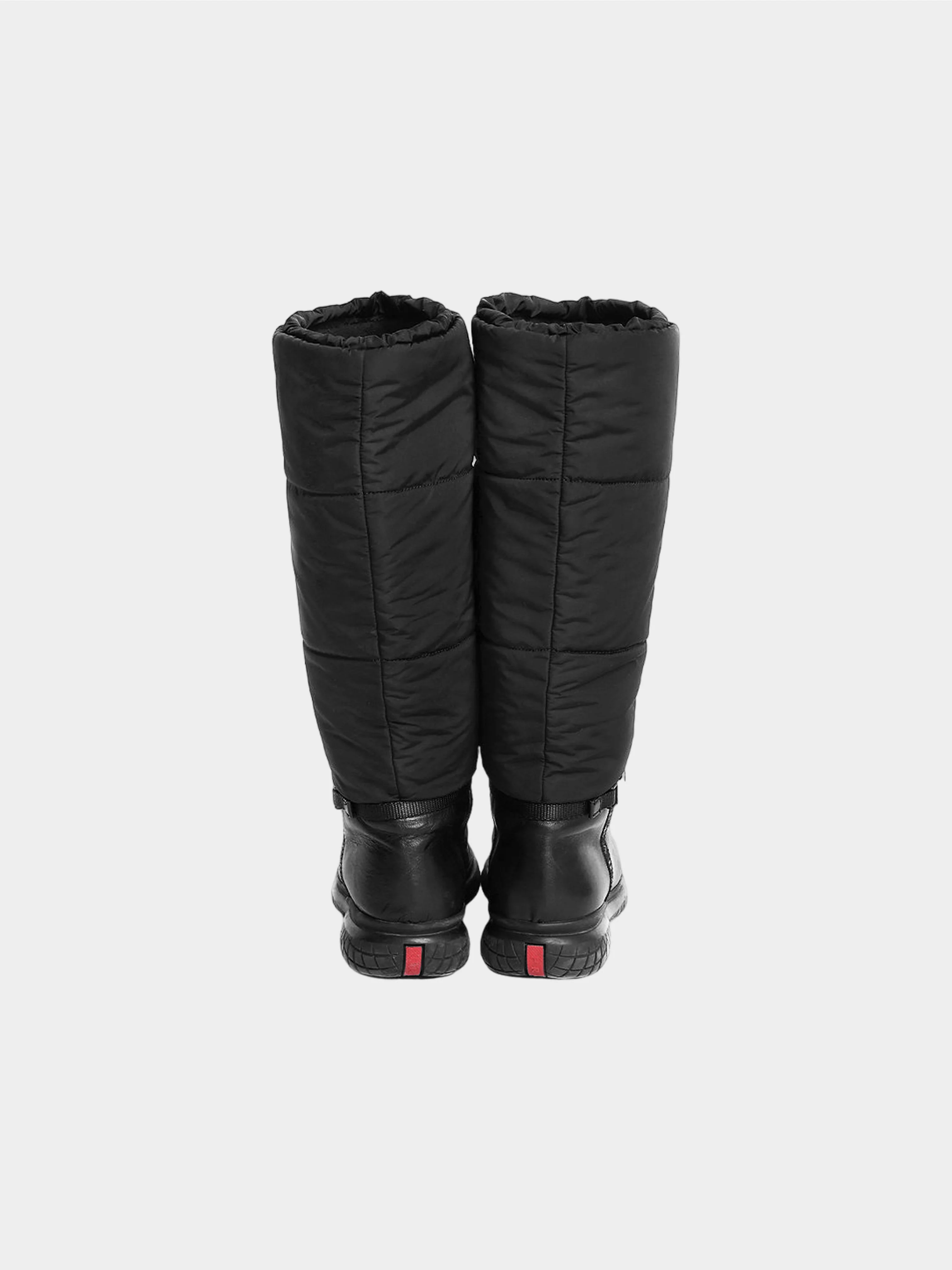 Prada FW 1999 Black Padded High Boots - Image 3