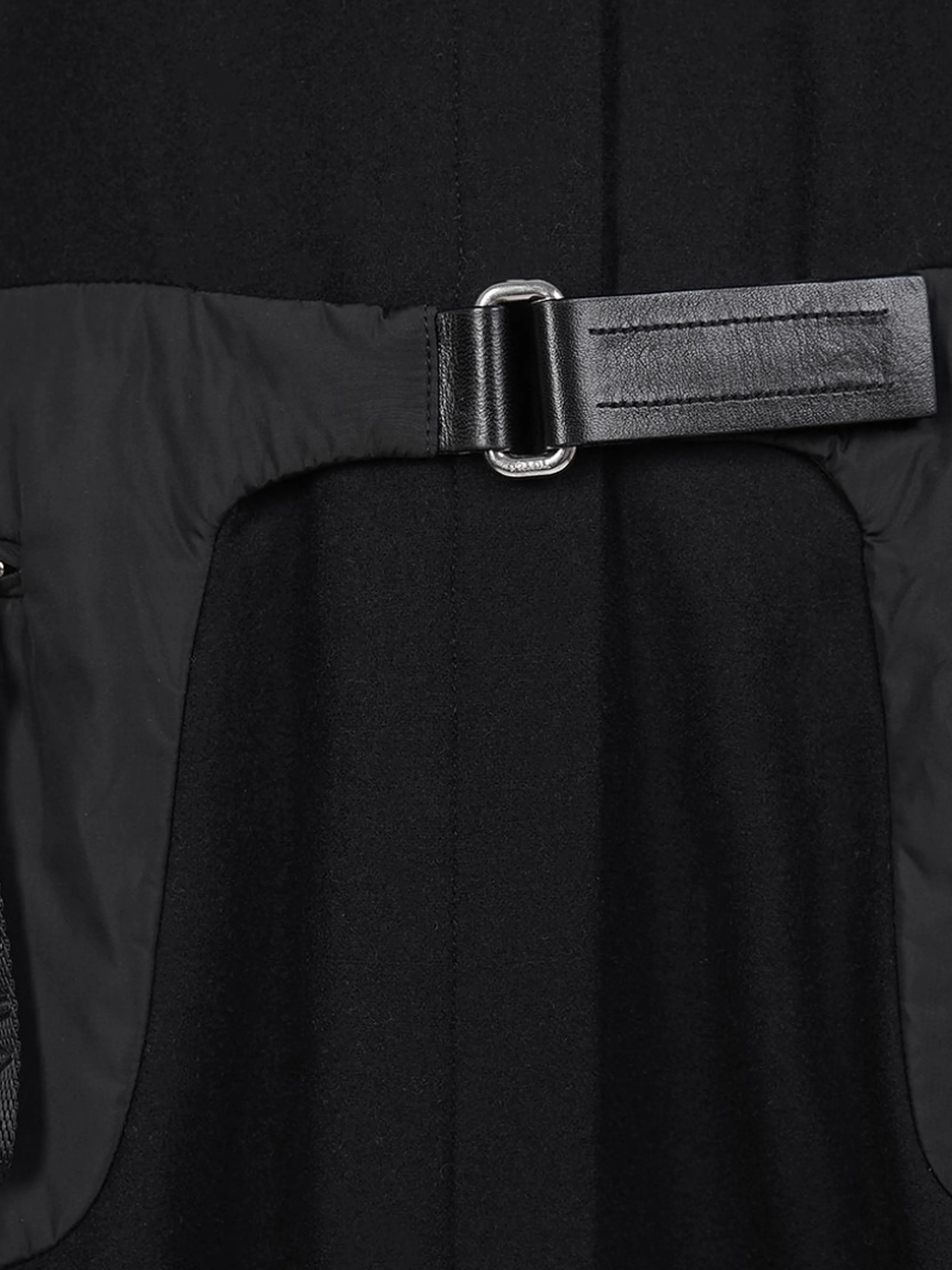 Prada FW 1999 Black Wool Belted Maxi Dress - Image 3