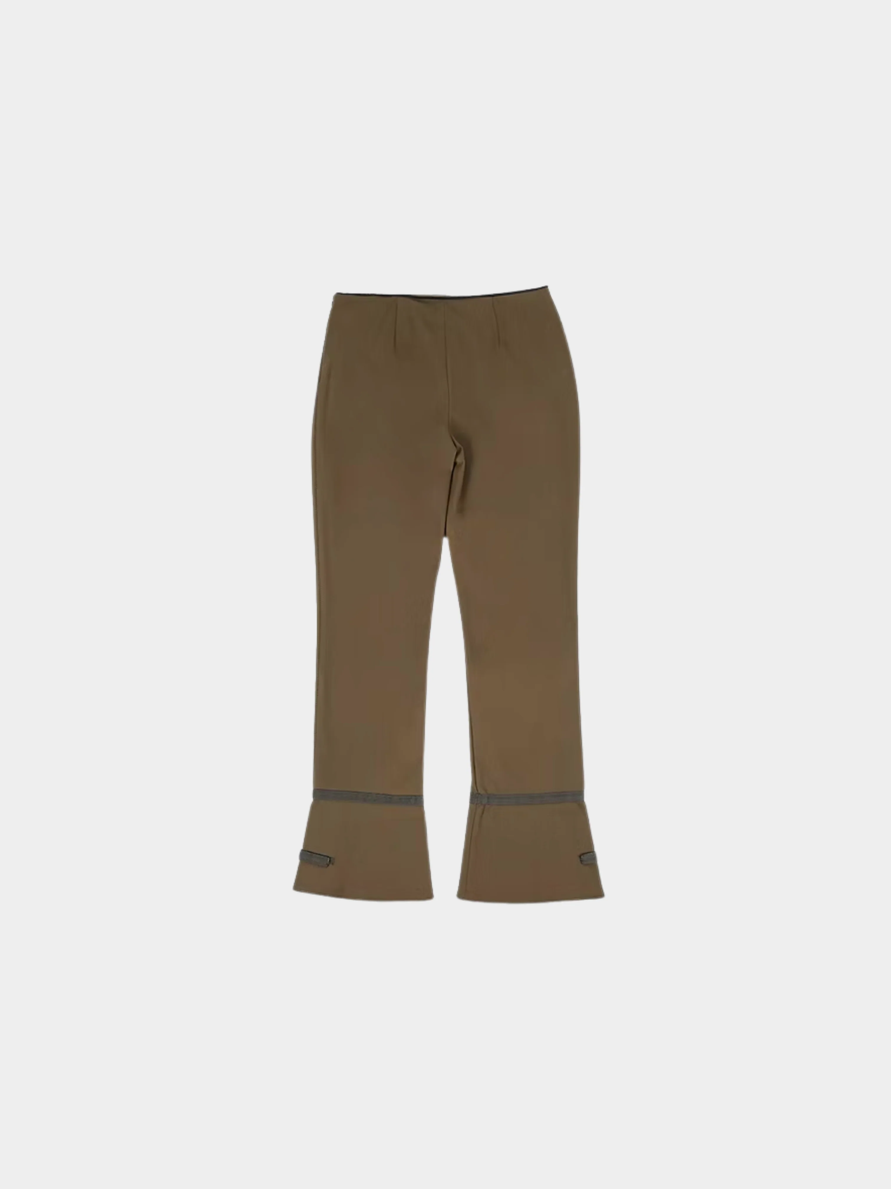 Prada FW 1999 Brown Neoprene Runway Capri Pants - Image 2