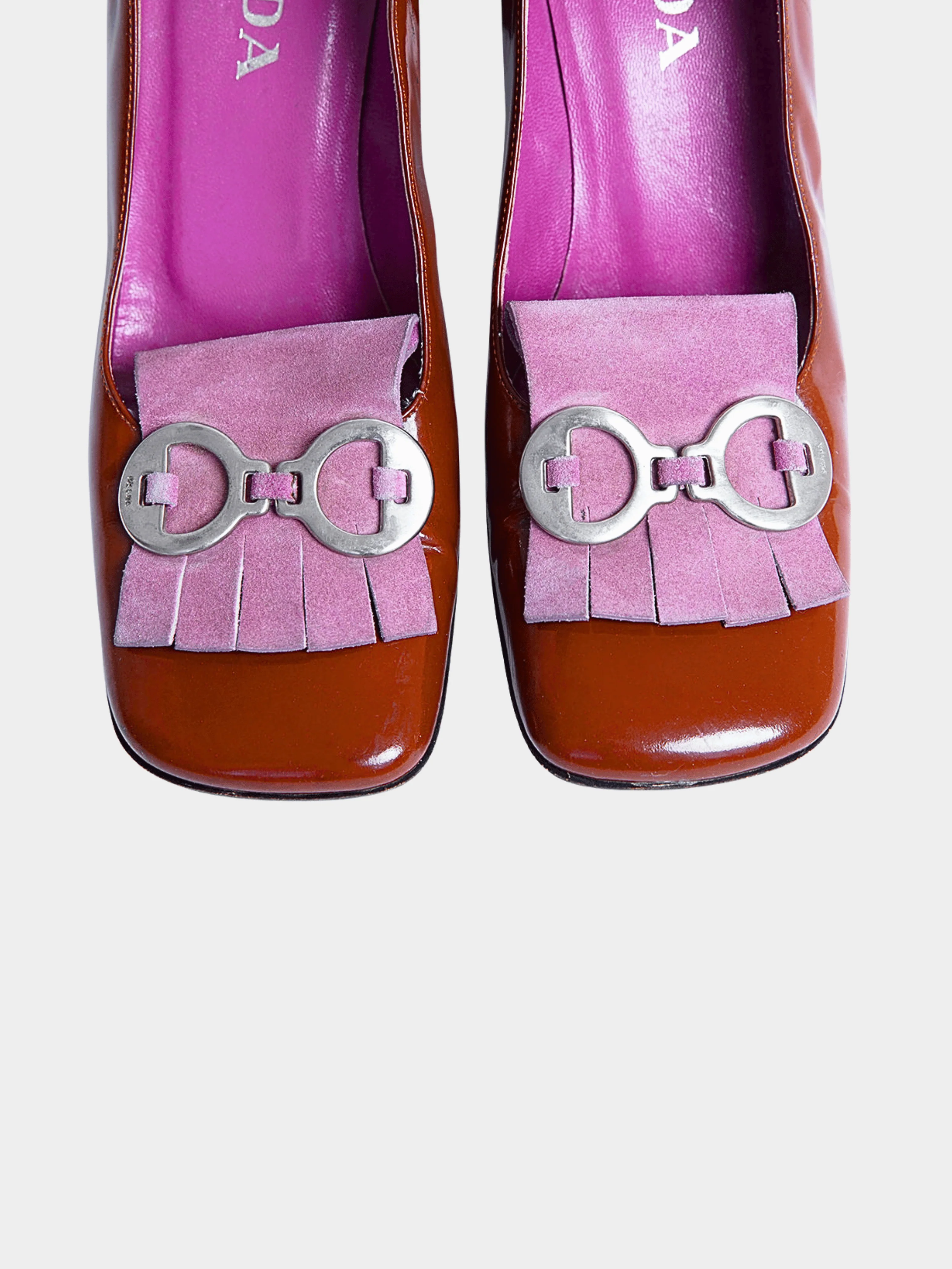 Prada FW 1999 Purple Loafer Heels - Image 5