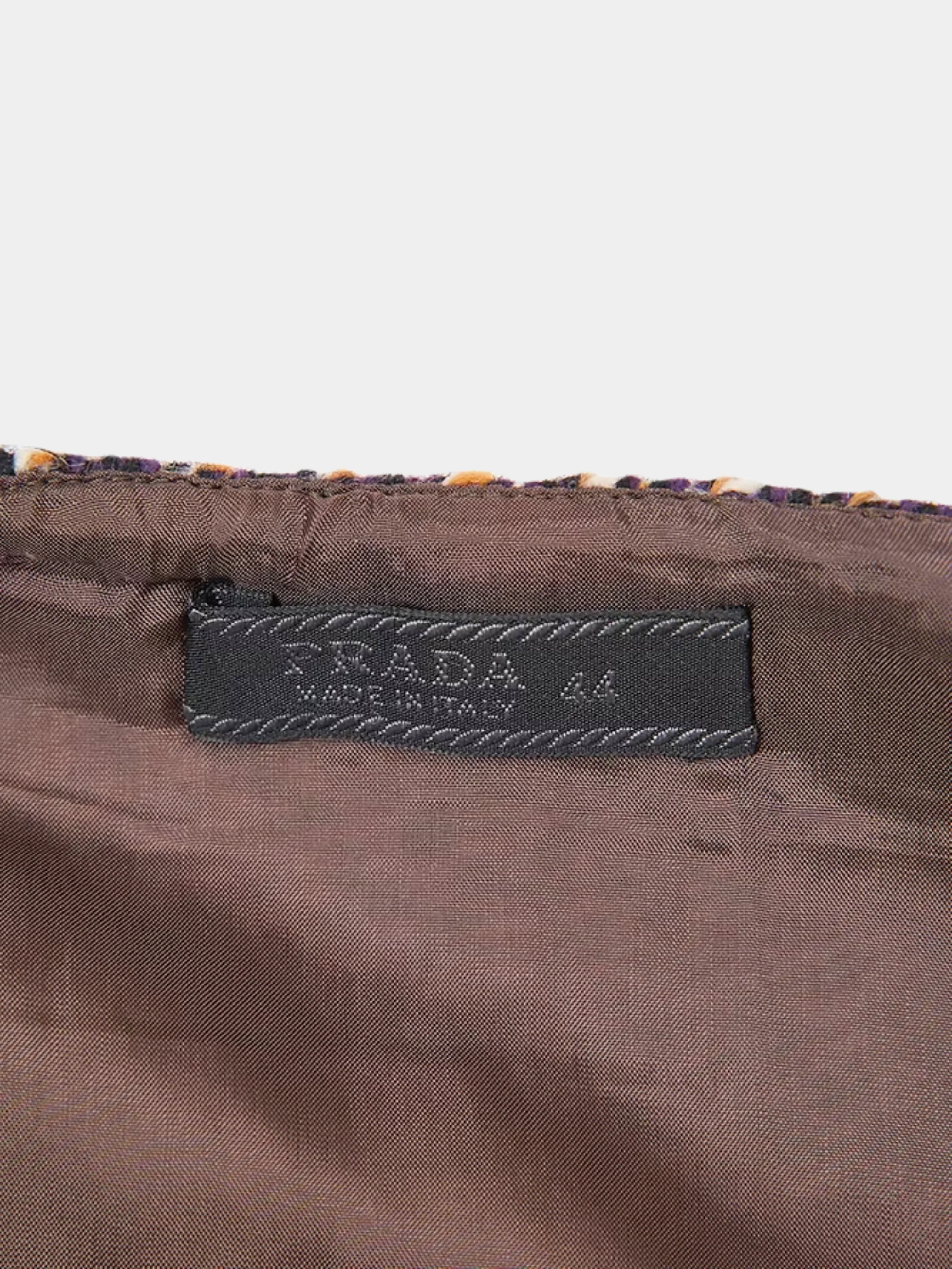 Prada FW 2000 Brown Wool Blazer and Skirt Set - Image 3