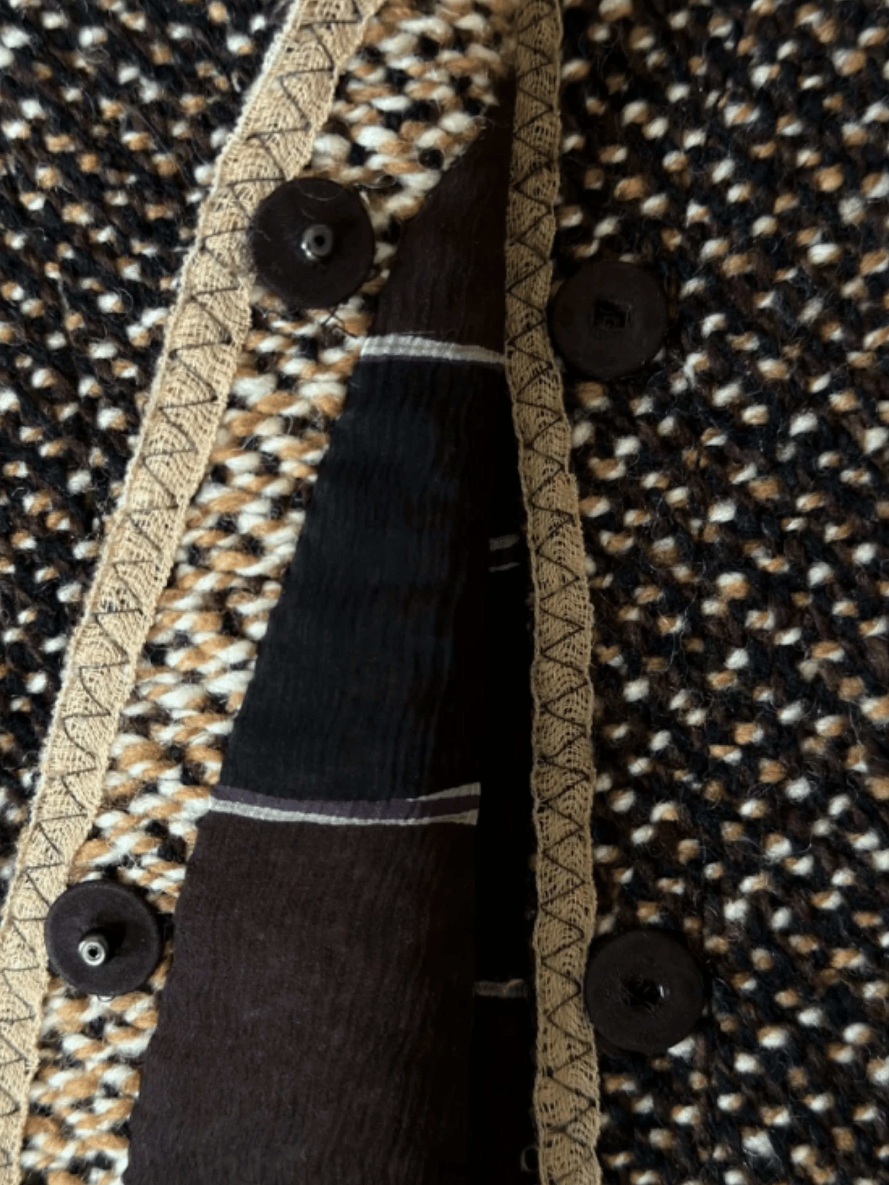 Prada FW 2000 by Miuccia Prada Brown Tweed Jacket - Image 5