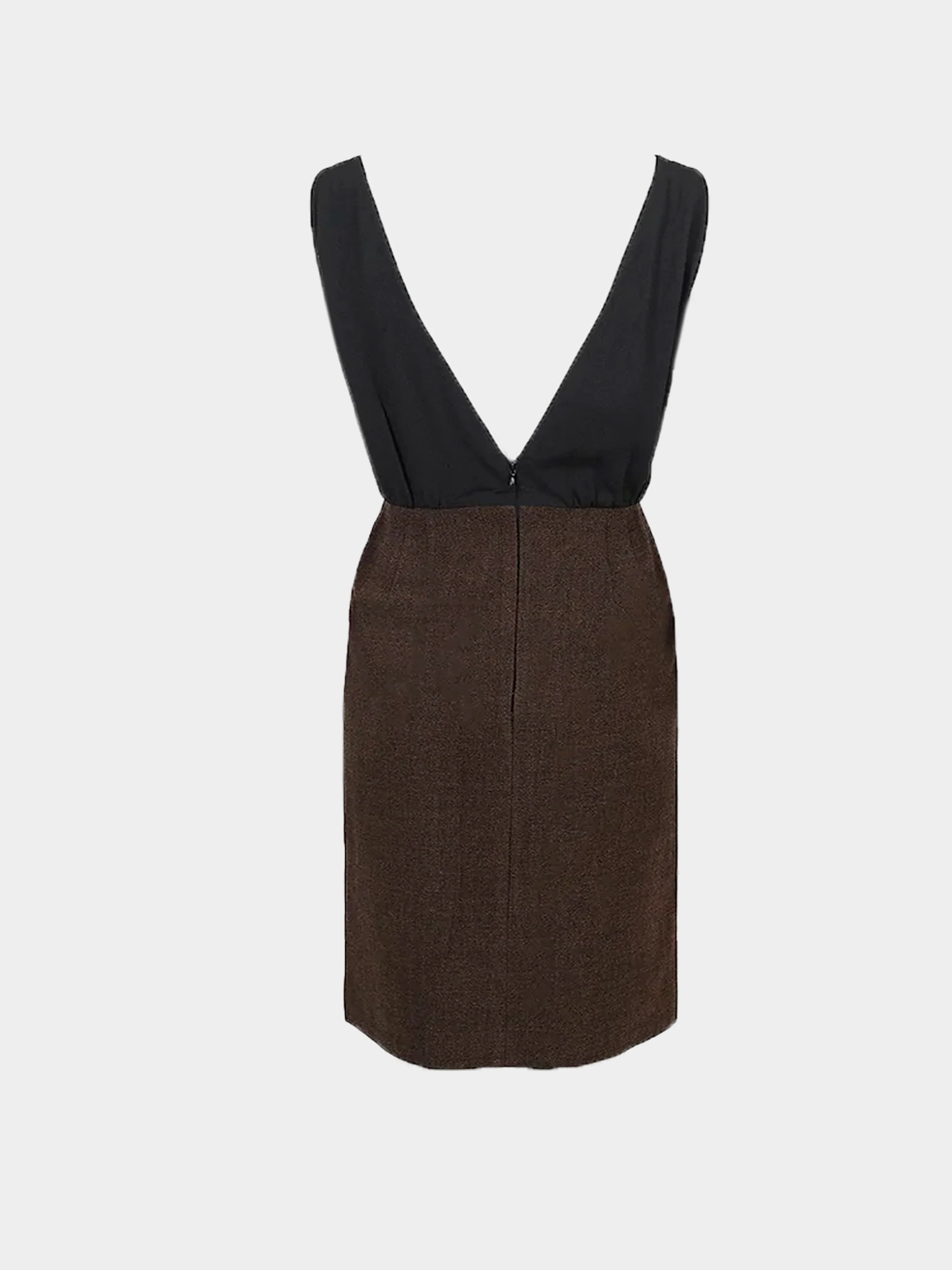 Prada FW 2009 Brown Wool and Mink Fur Dress - Image 2