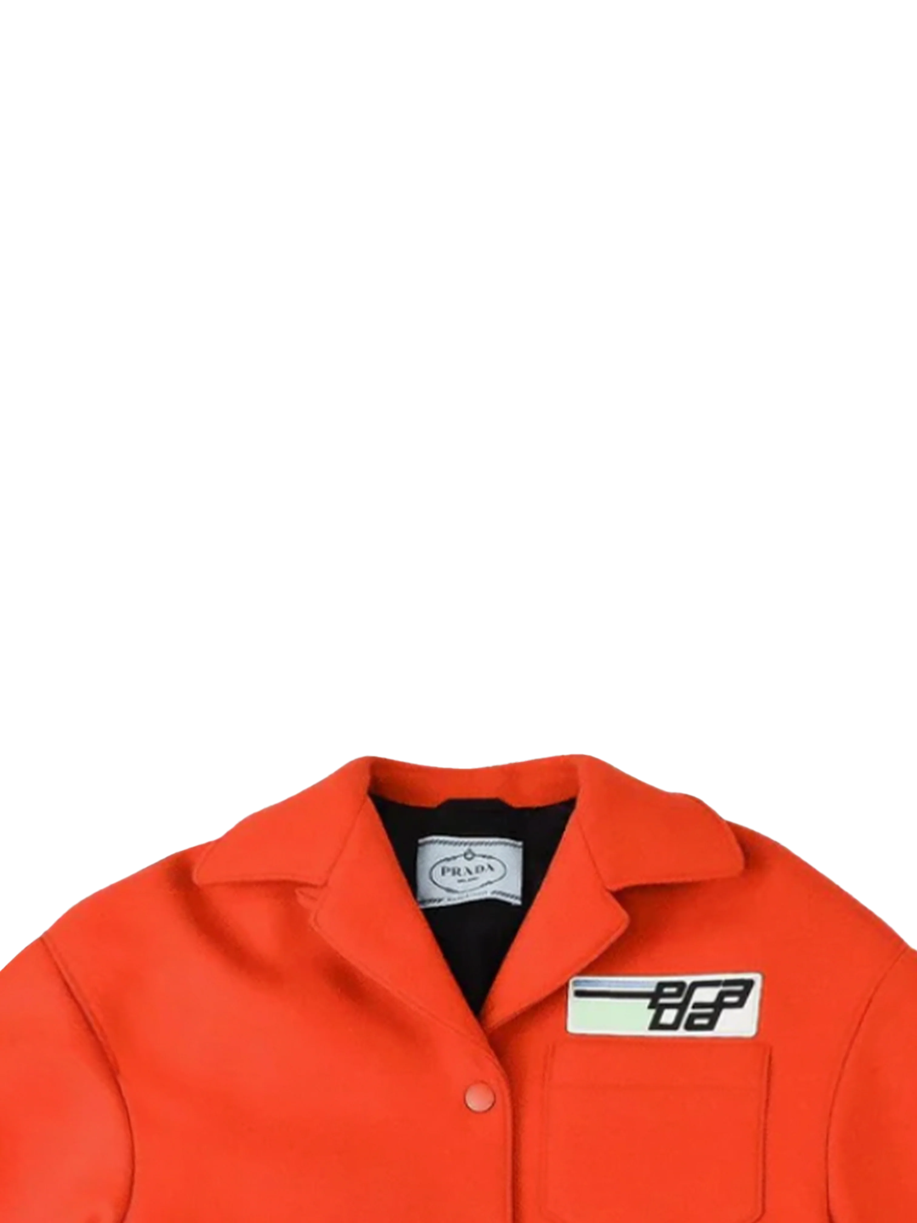 Prada FW 2018 Orange Short Sleeve Jacket - Image 3