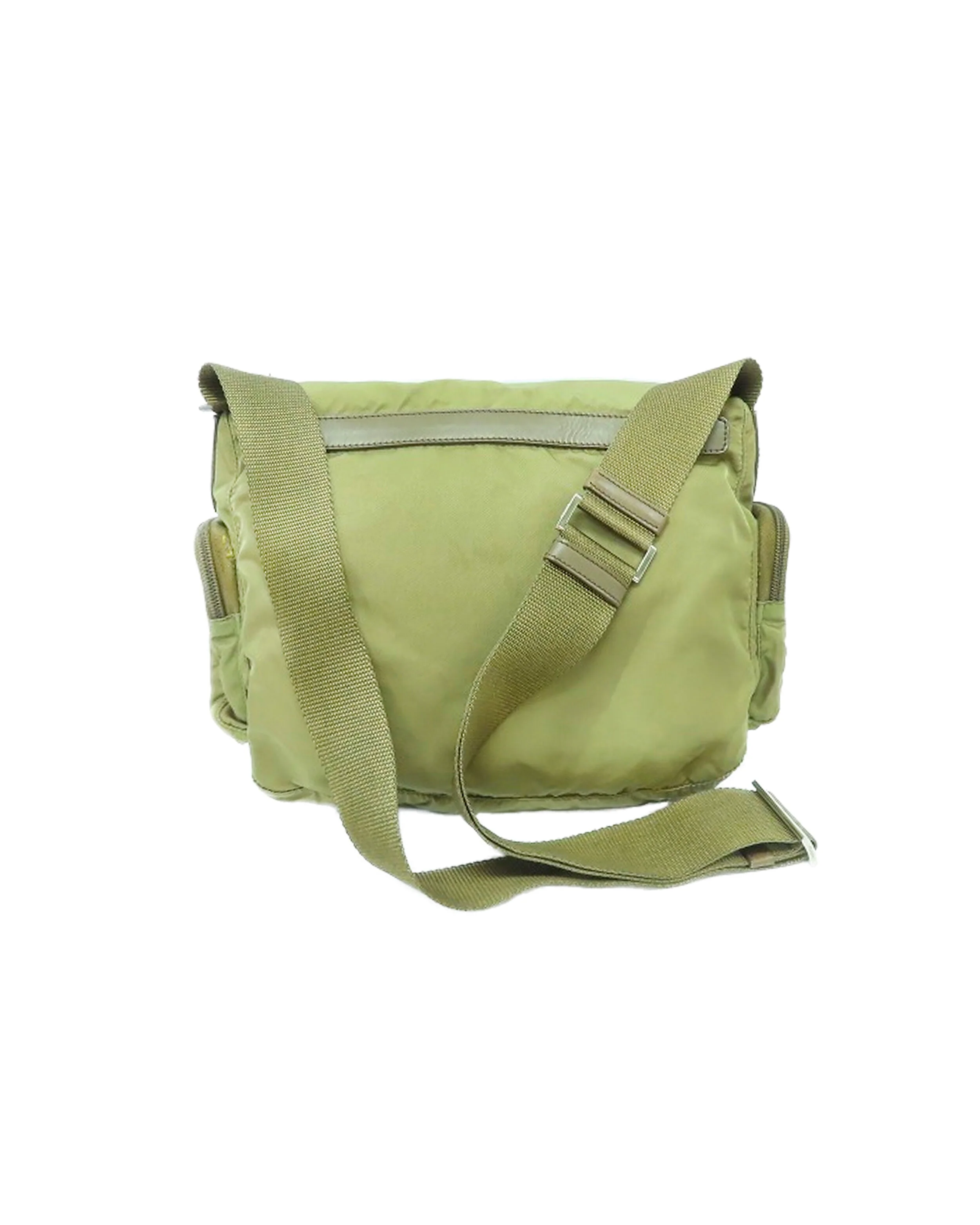Prada 2000s Green Nylon Double Strap Bag - Image 2