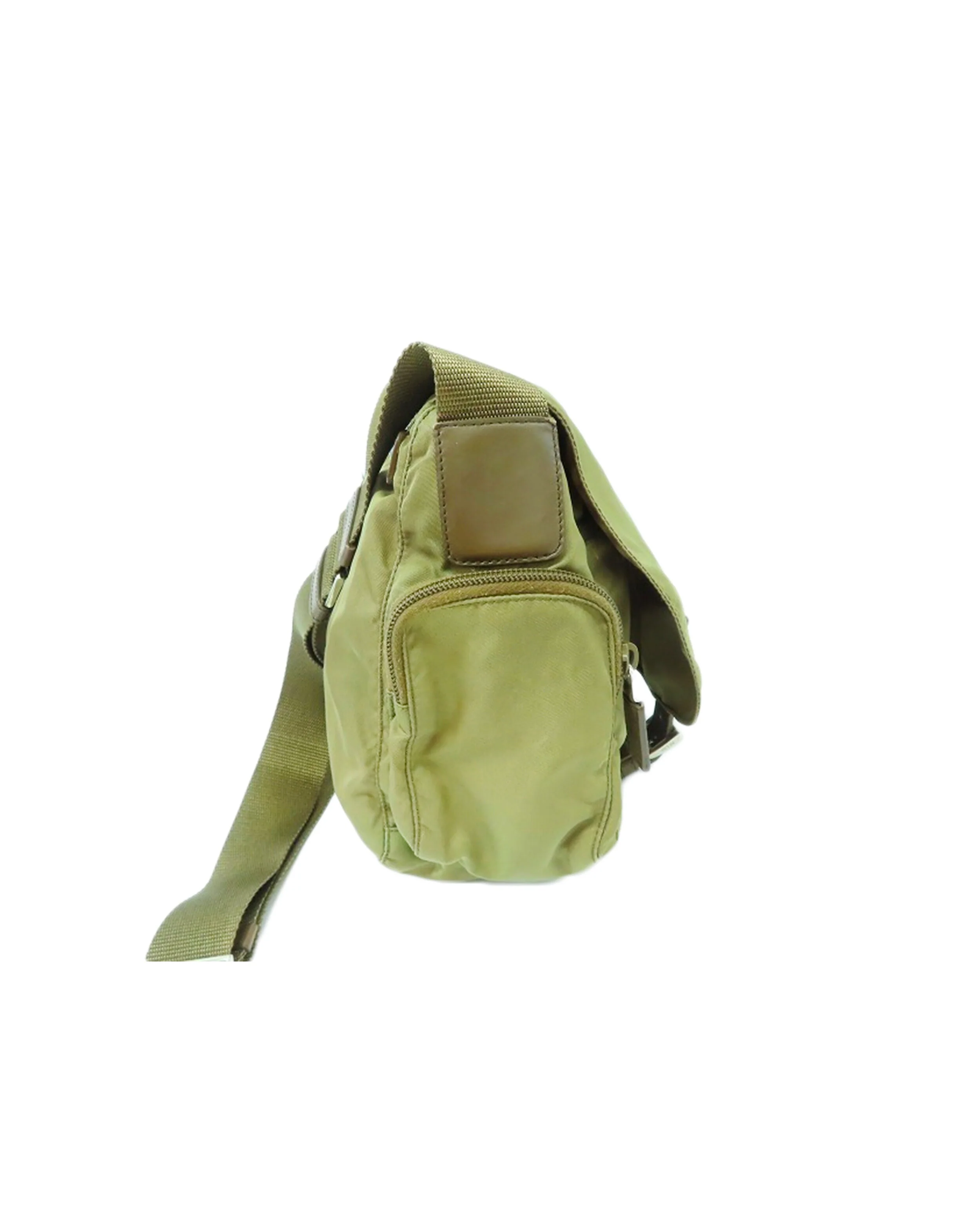 Prada 2000s Green Nylon Double Strap Bag - Image 3