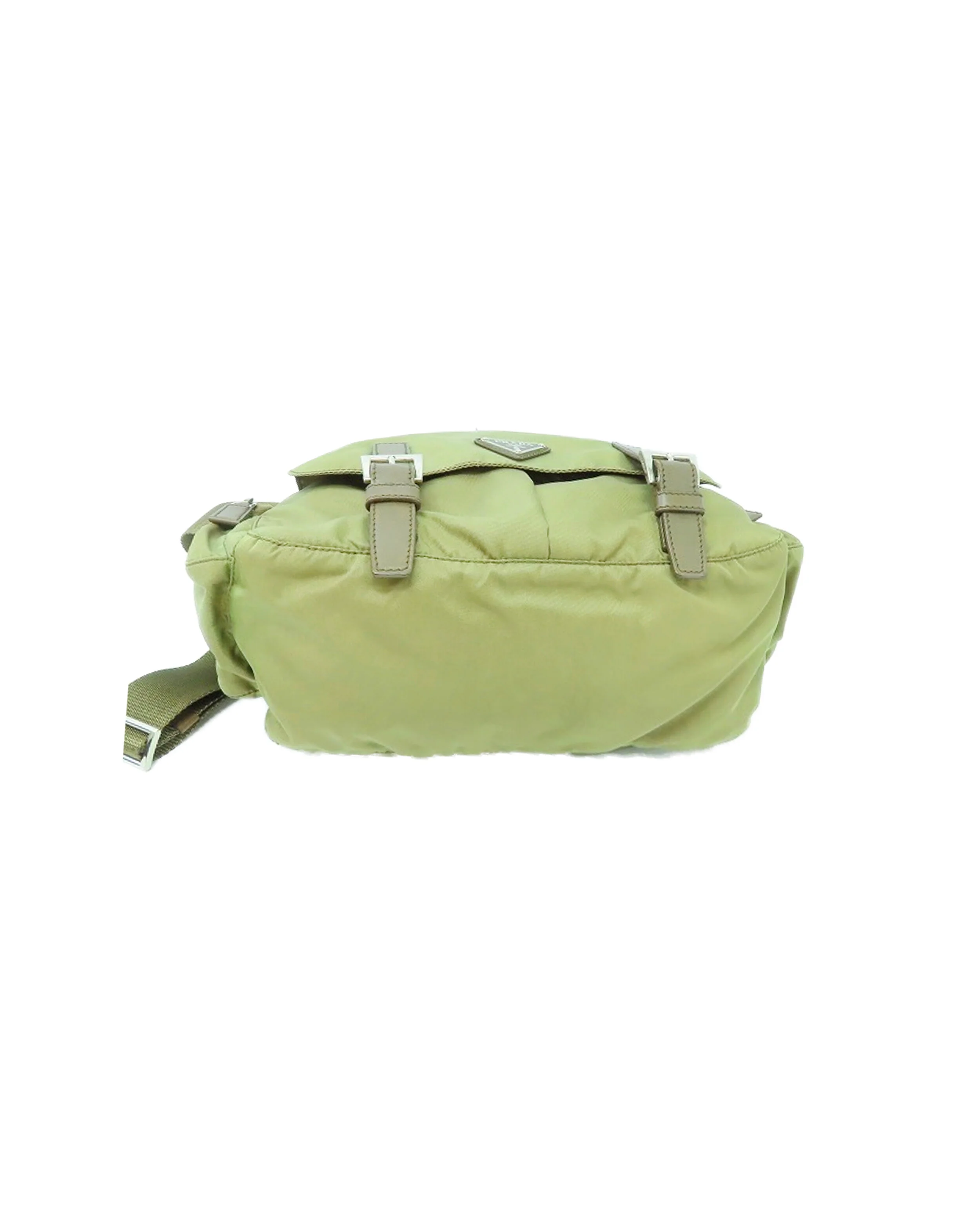Prada 2000s Green Nylon Double Strap Bag - Image 4
