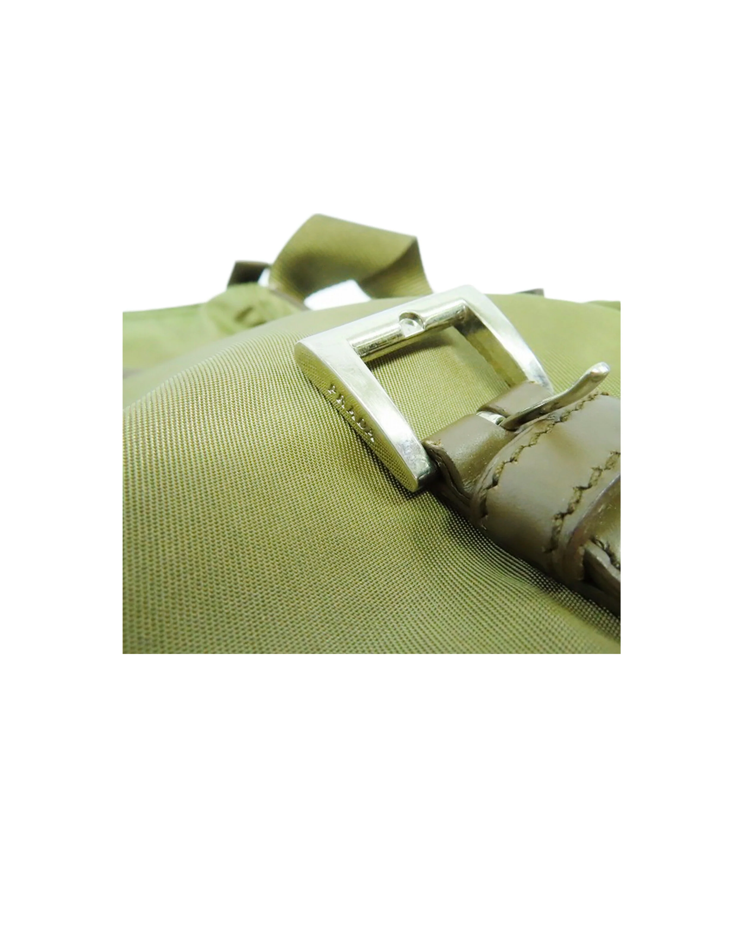 Prada 2000s Green Nylon Double Strap Bag - Image 5