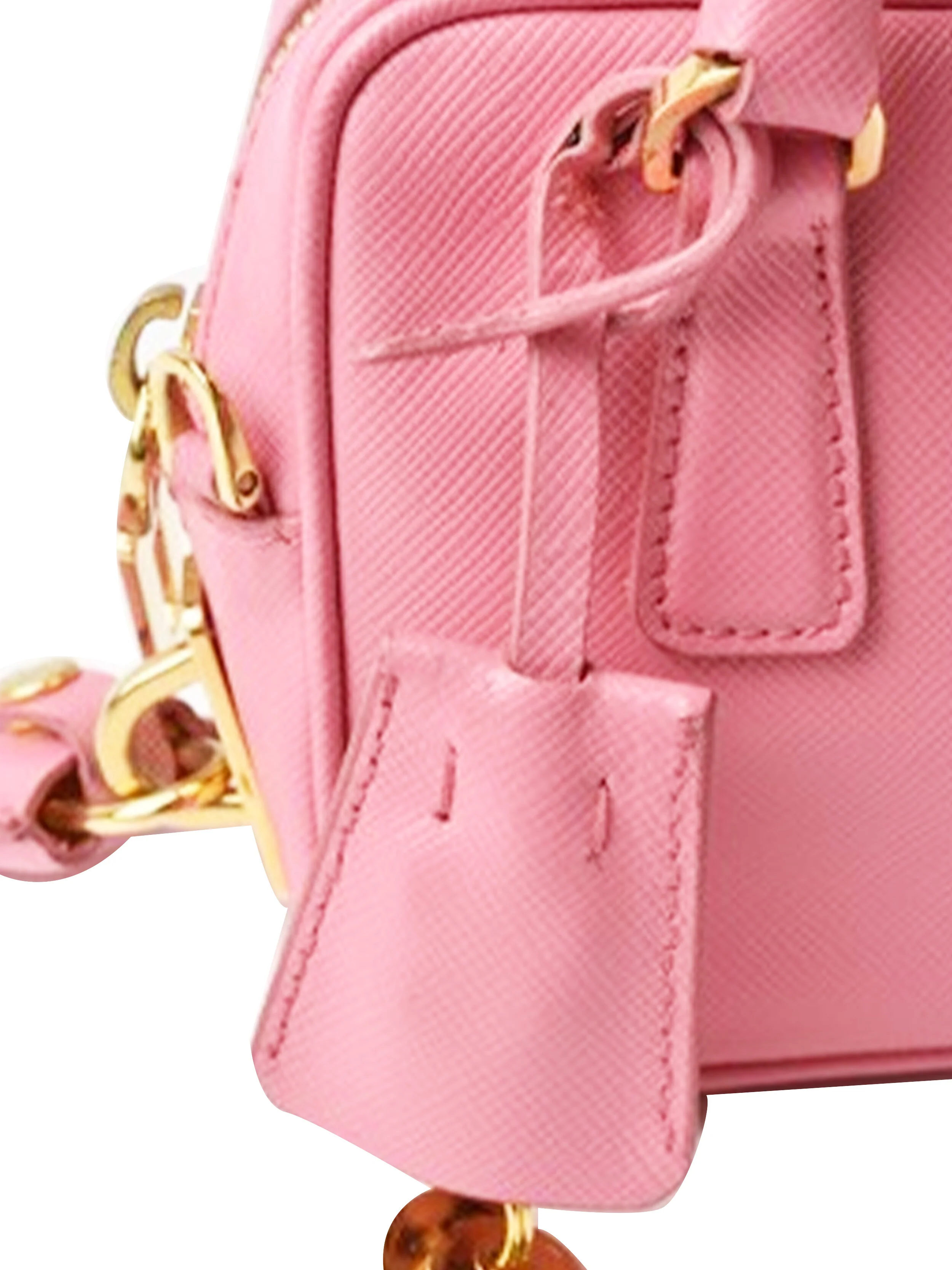 Prada 2010s Saffiano Small Pink Leather Shoulder Bag - Image 5