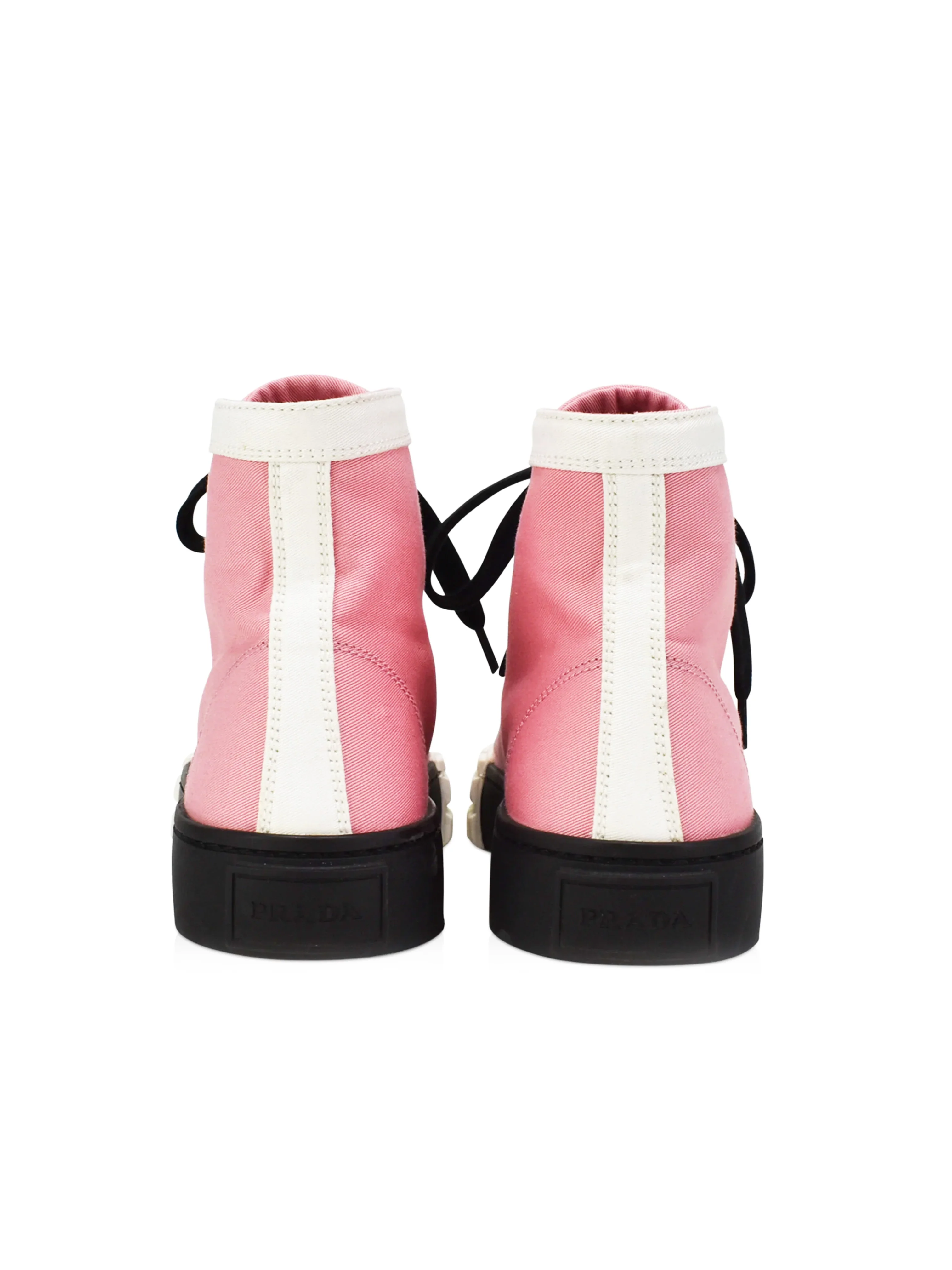 Prada 2020s Pink Logo Double Wheel Sneakers - Image 3