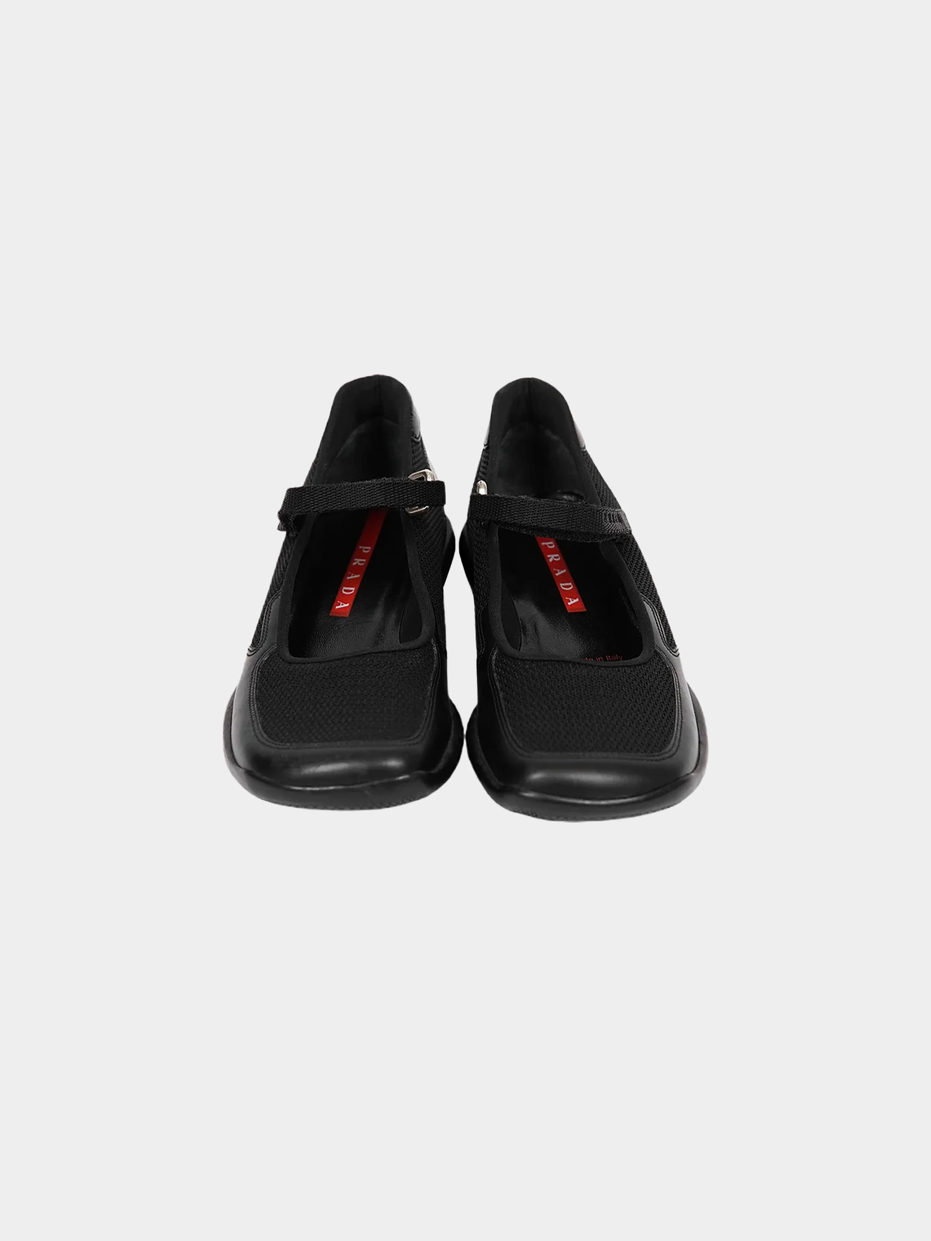 Prada Sport SS2000 Black Mesh and Leather Sandals - Image 3
