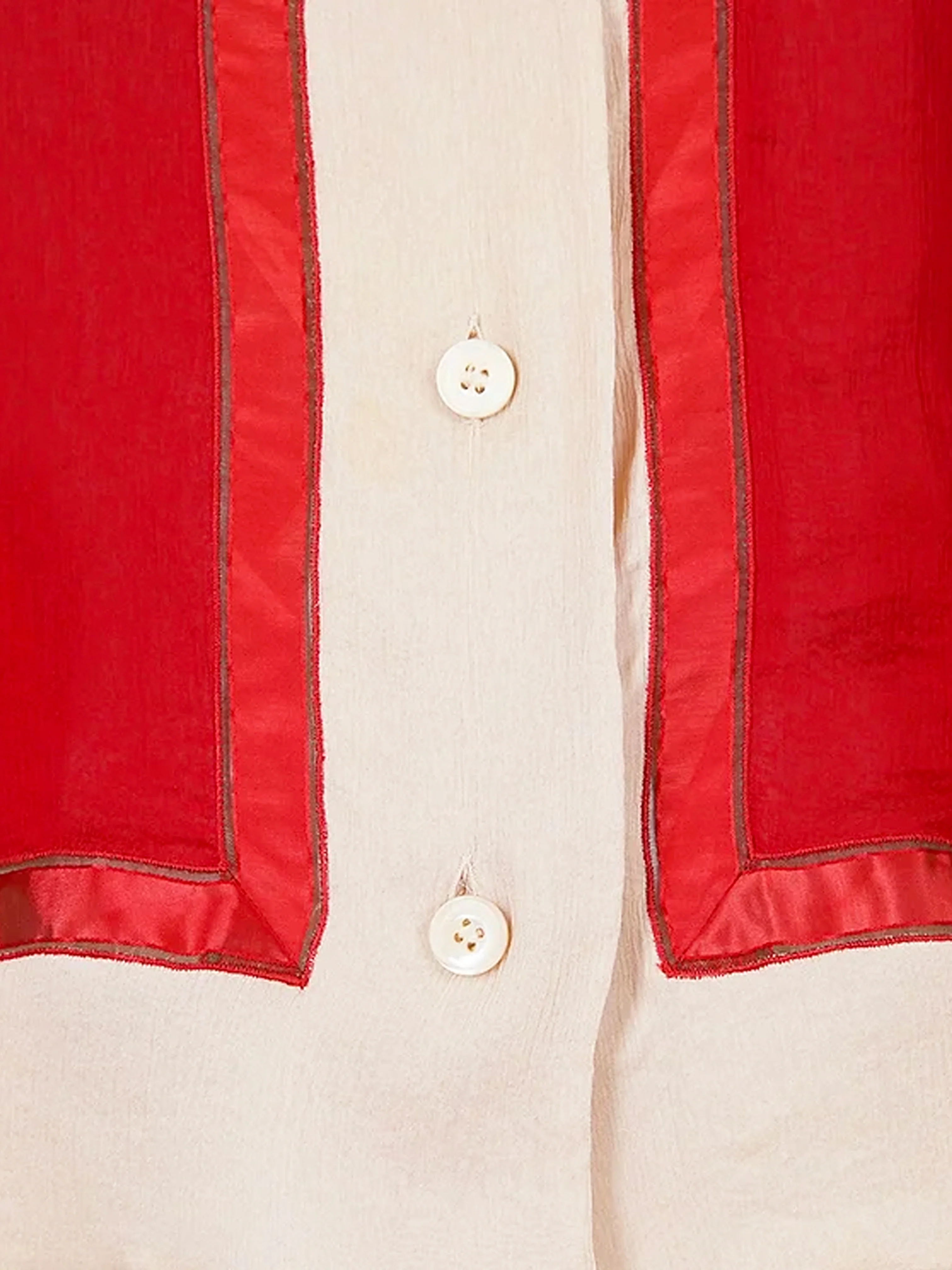 Prada SS 1997 Runway Red Silk Cardigan - Image 4