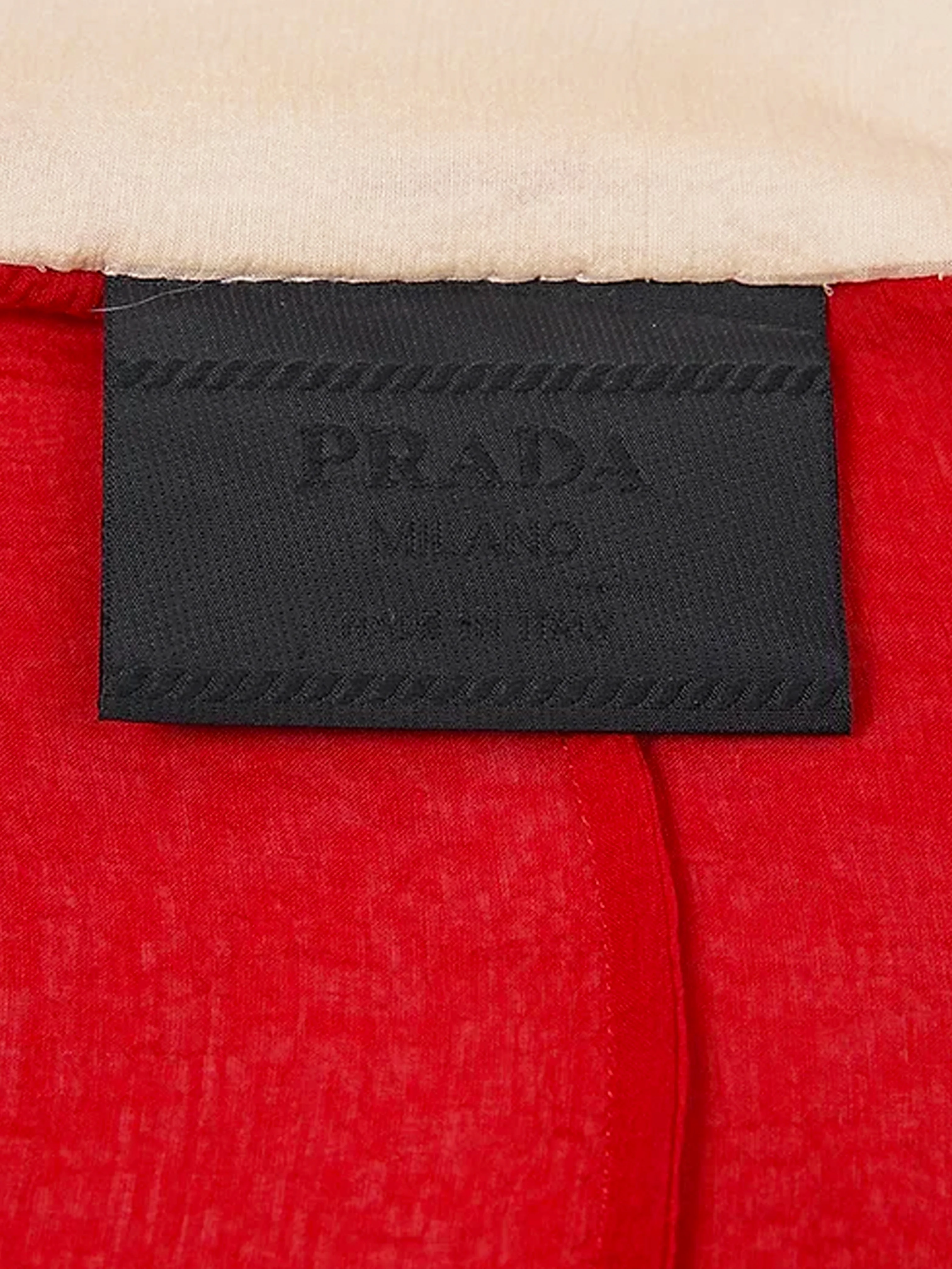 Prada SS 1997 Runway Red Silk Cardigan - Image 5
