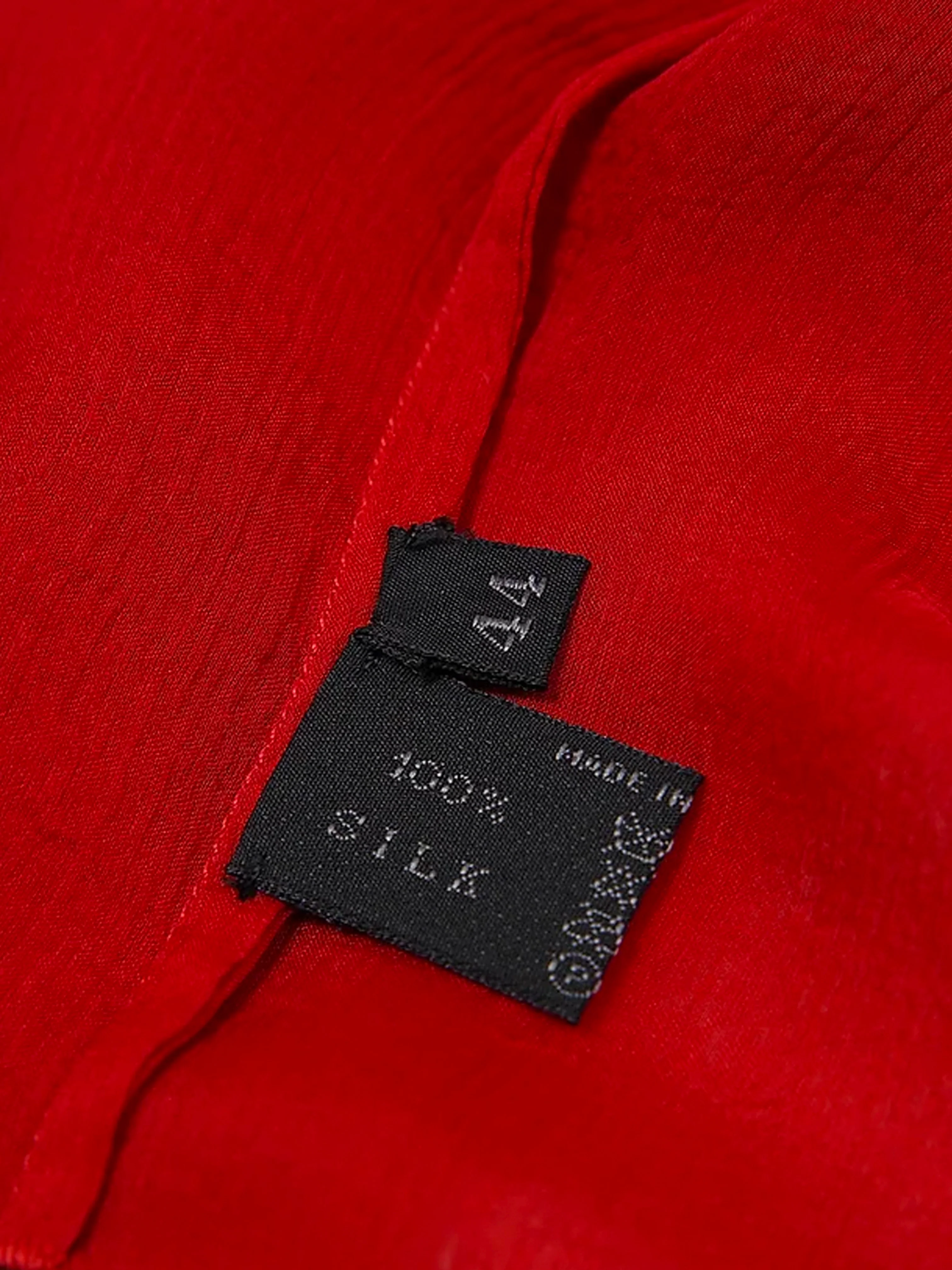 Prada SS 1997 Runway Red Silk Cardigan - Image 6
