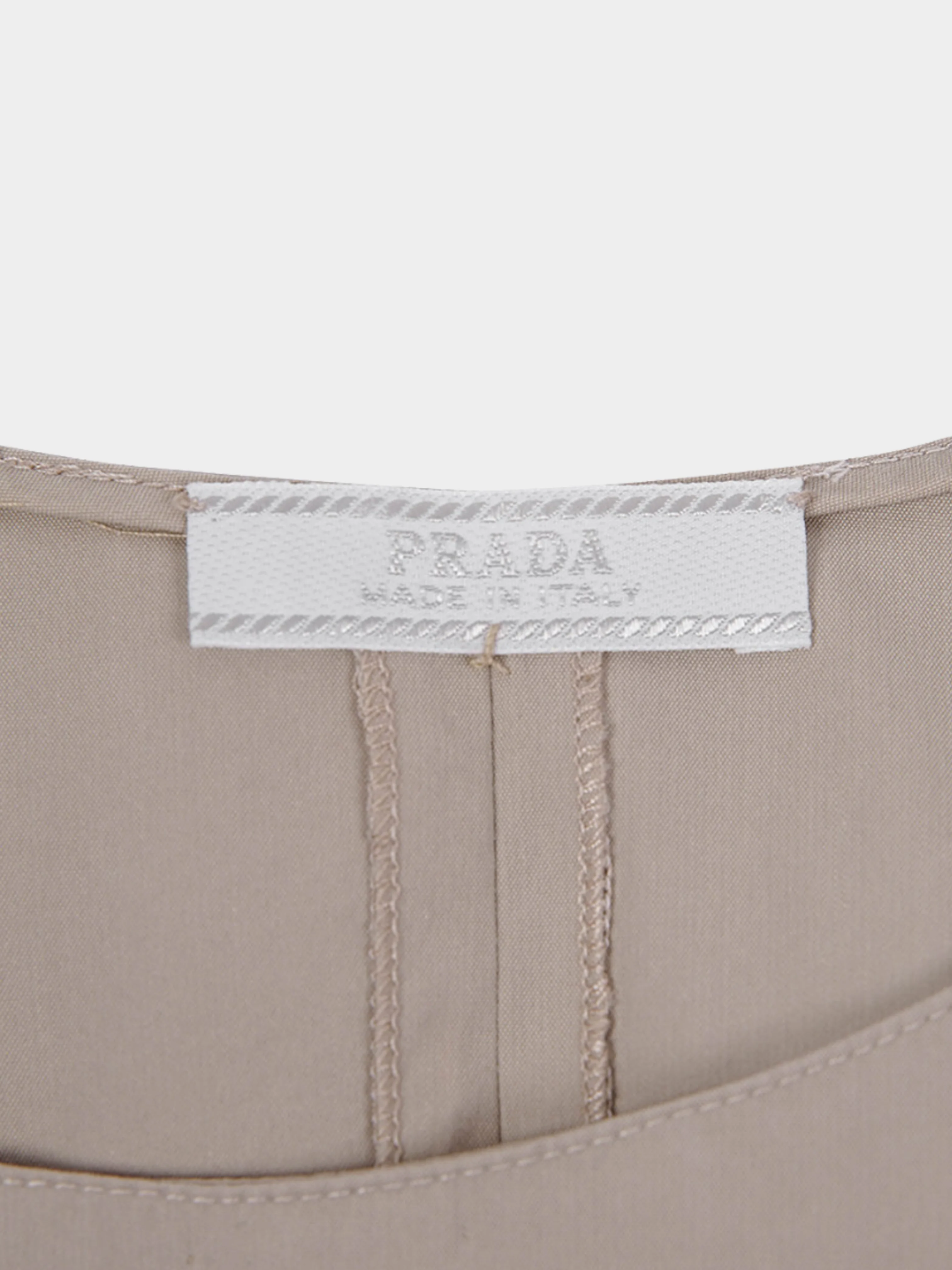 Prada SS 1999 Beige Pleated Midi Dress - Image 3