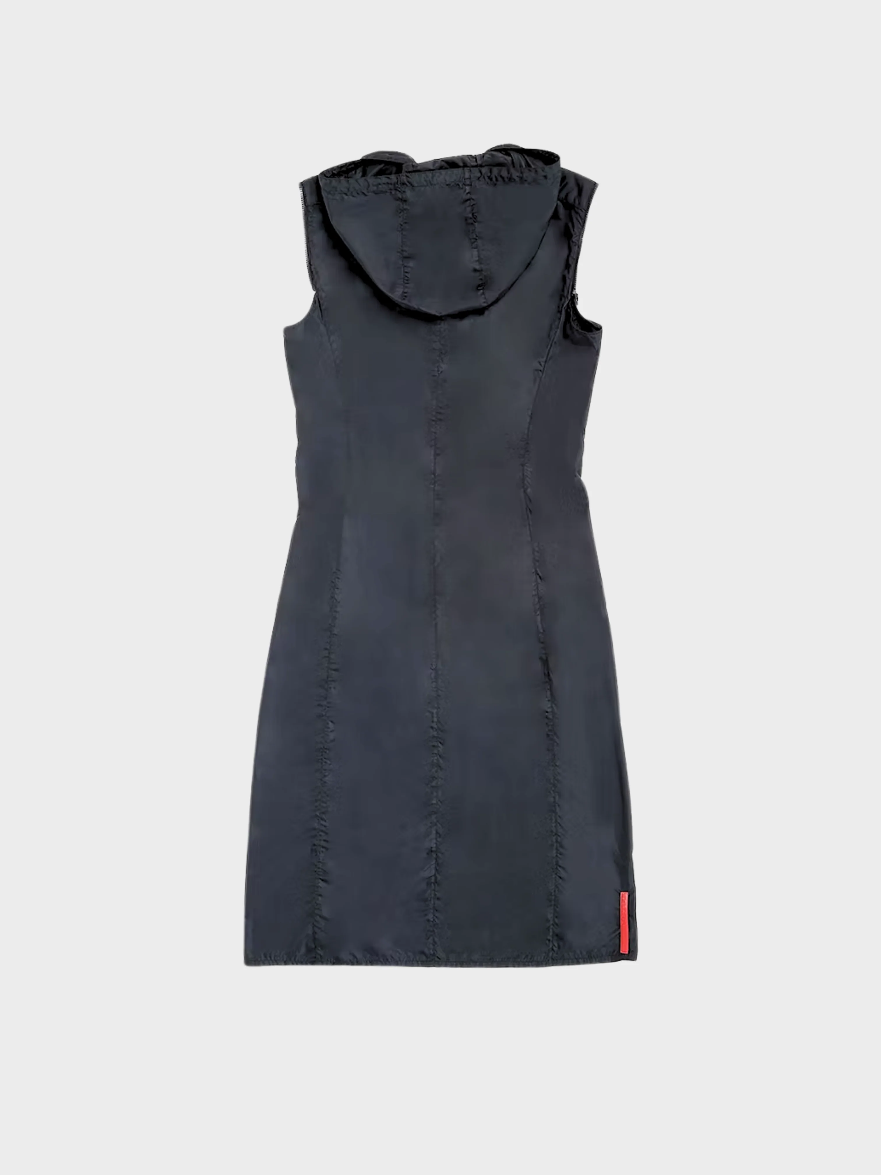 Prada SS 1999 Black Sport Hoodie Dress - Image 2
