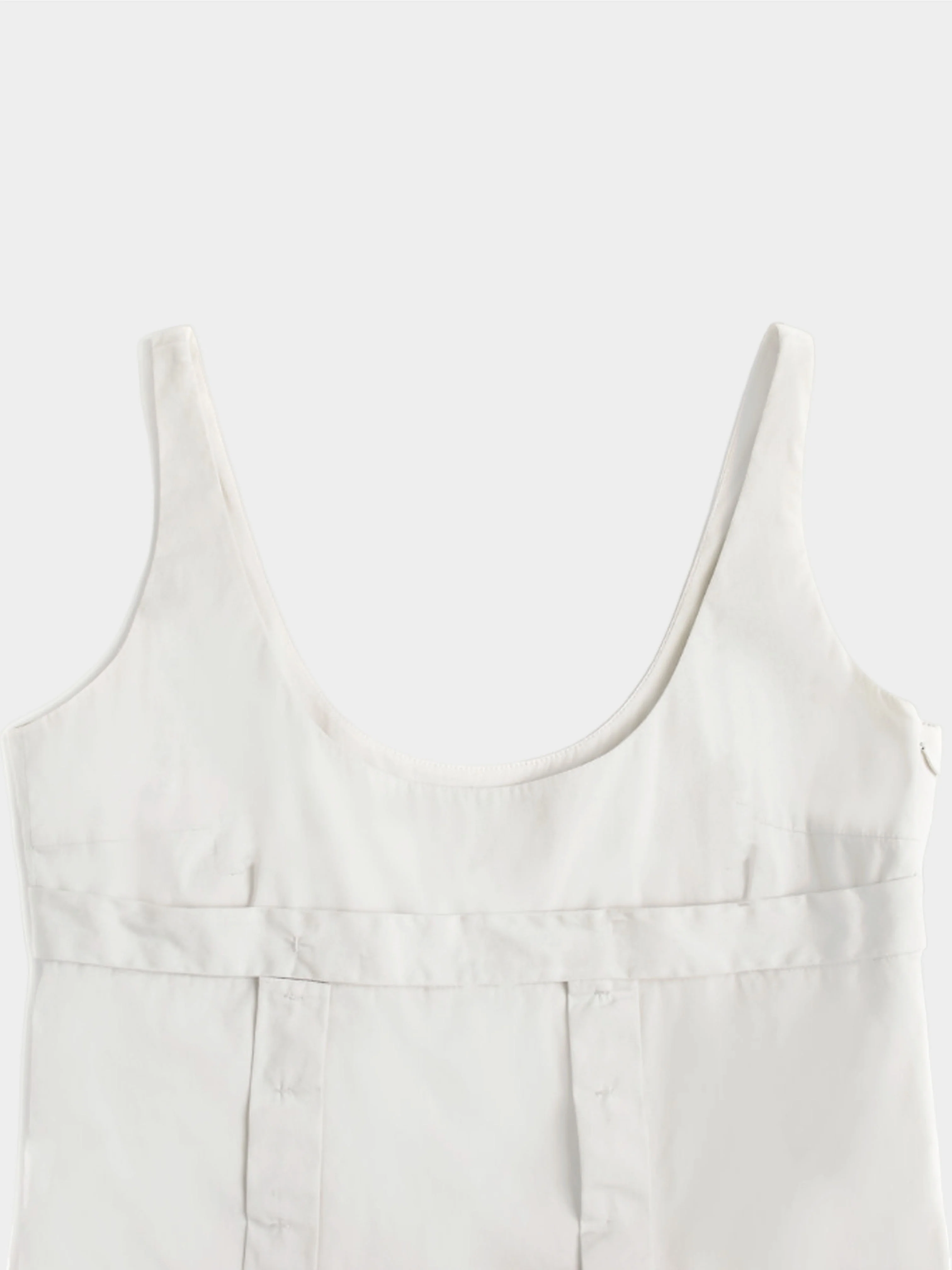 Prada SS 1999 Cream White Nylon Dress - Image 3