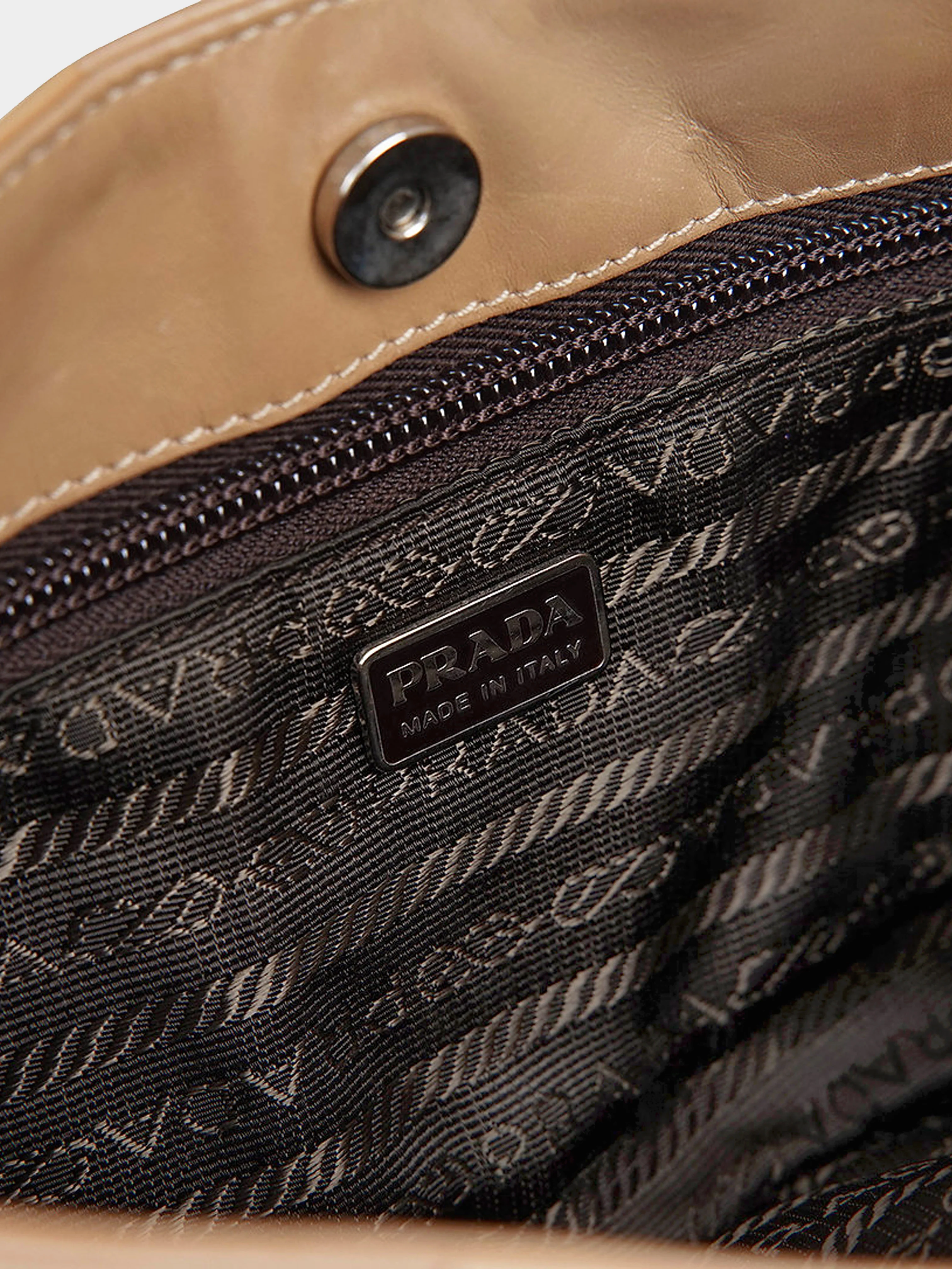 Prada SS 2000 Beige Perforated Leather Handbag - Image 4