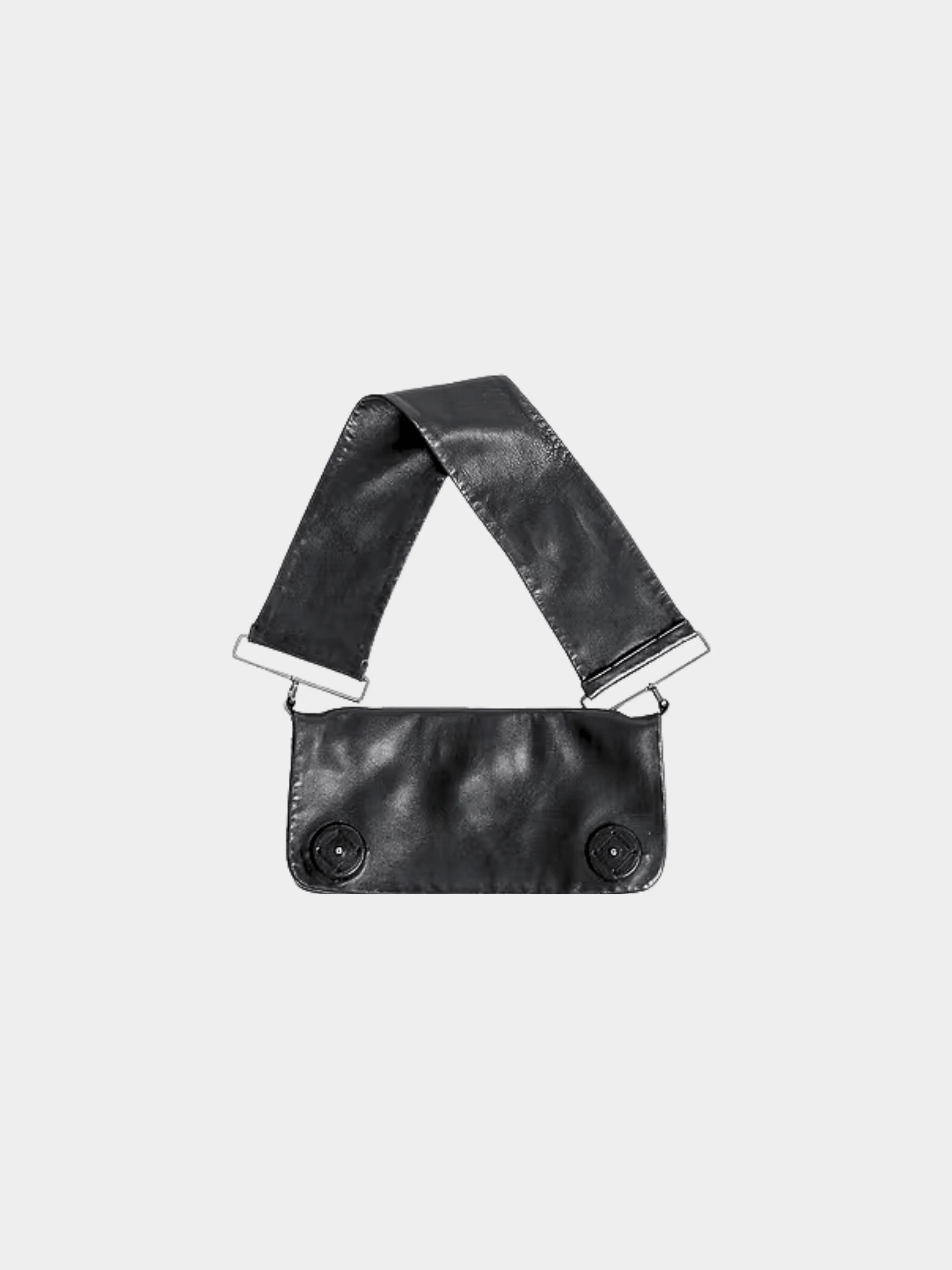 Prada SS 2001 All Black Flat Leather Bag