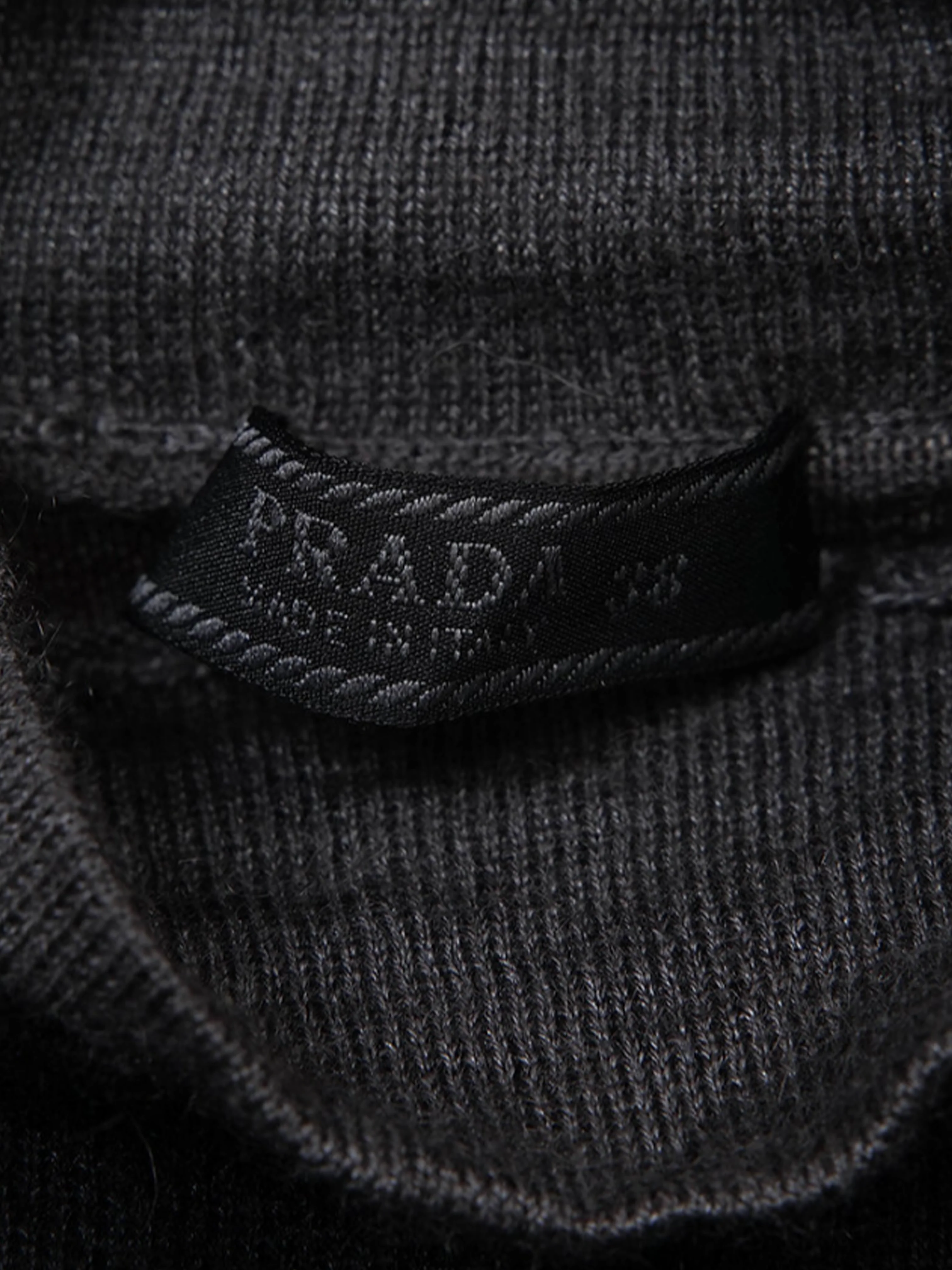 Prada SS 2001 Black Super Crop Light Knit Top - Image 3