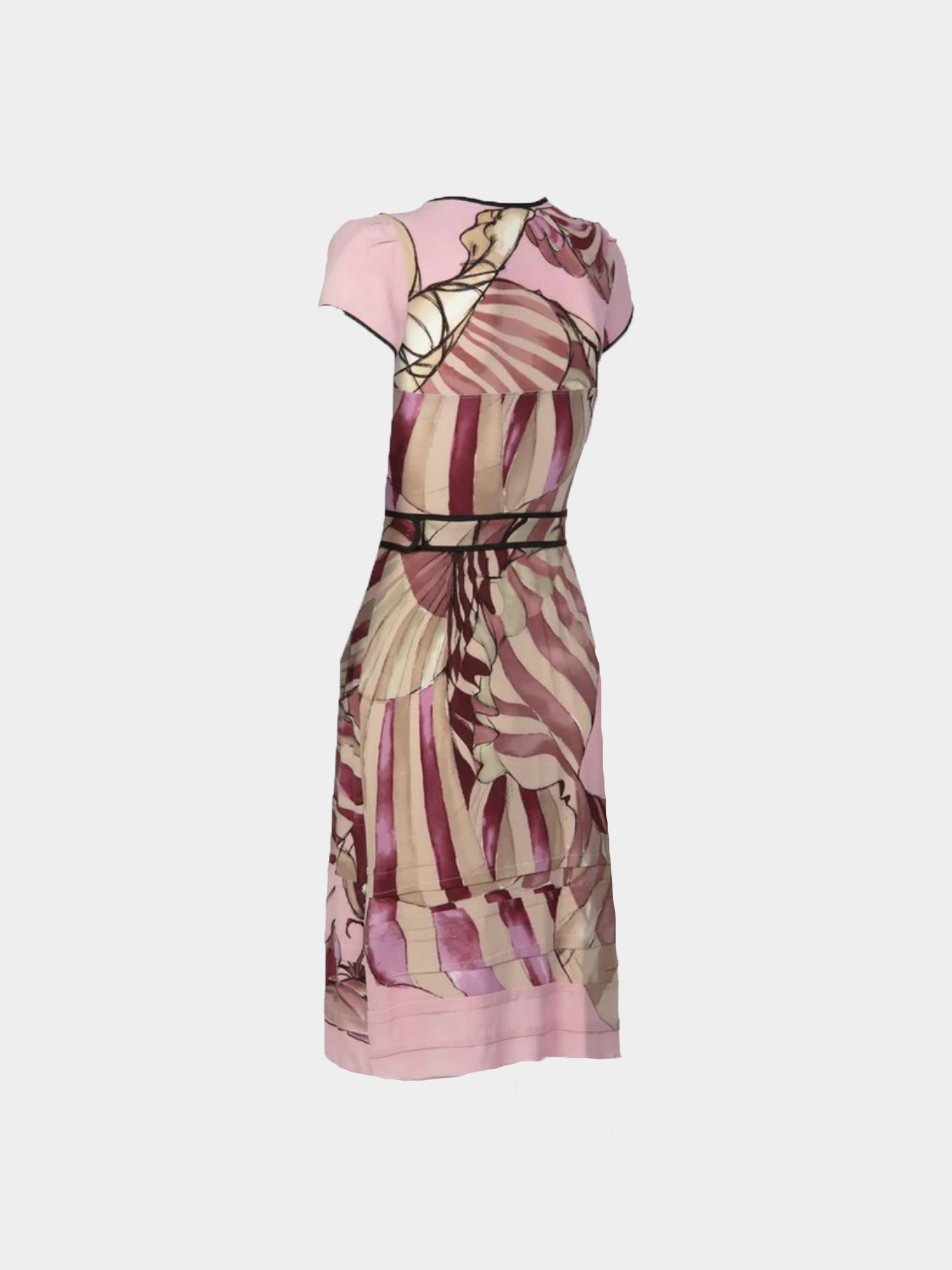 Prada SS 2008 James Jean Fairy Collection Pink Print Silk Dress - Image 3