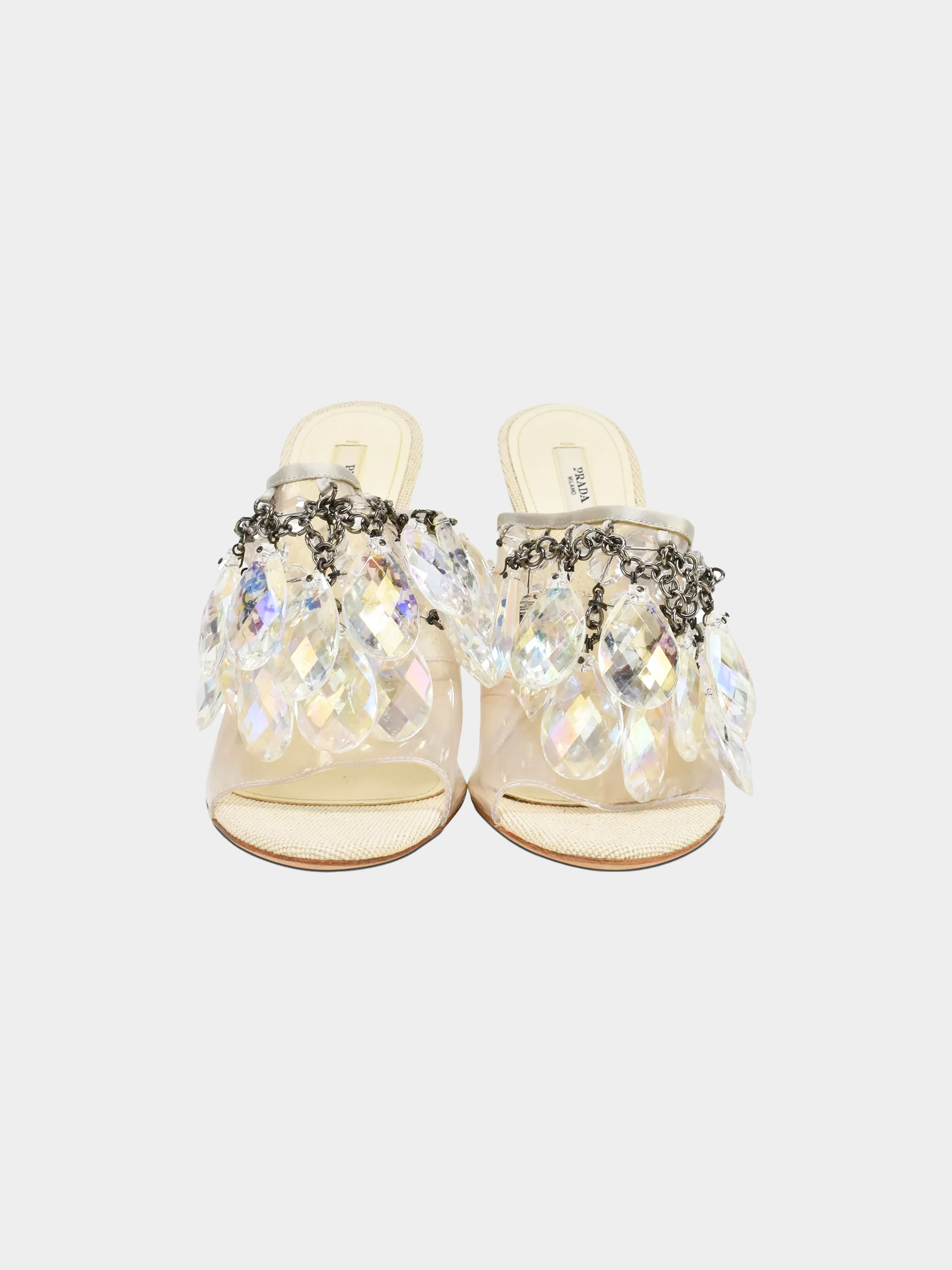 Prada SS 2010 Crystal Lucite Mules - Image 2