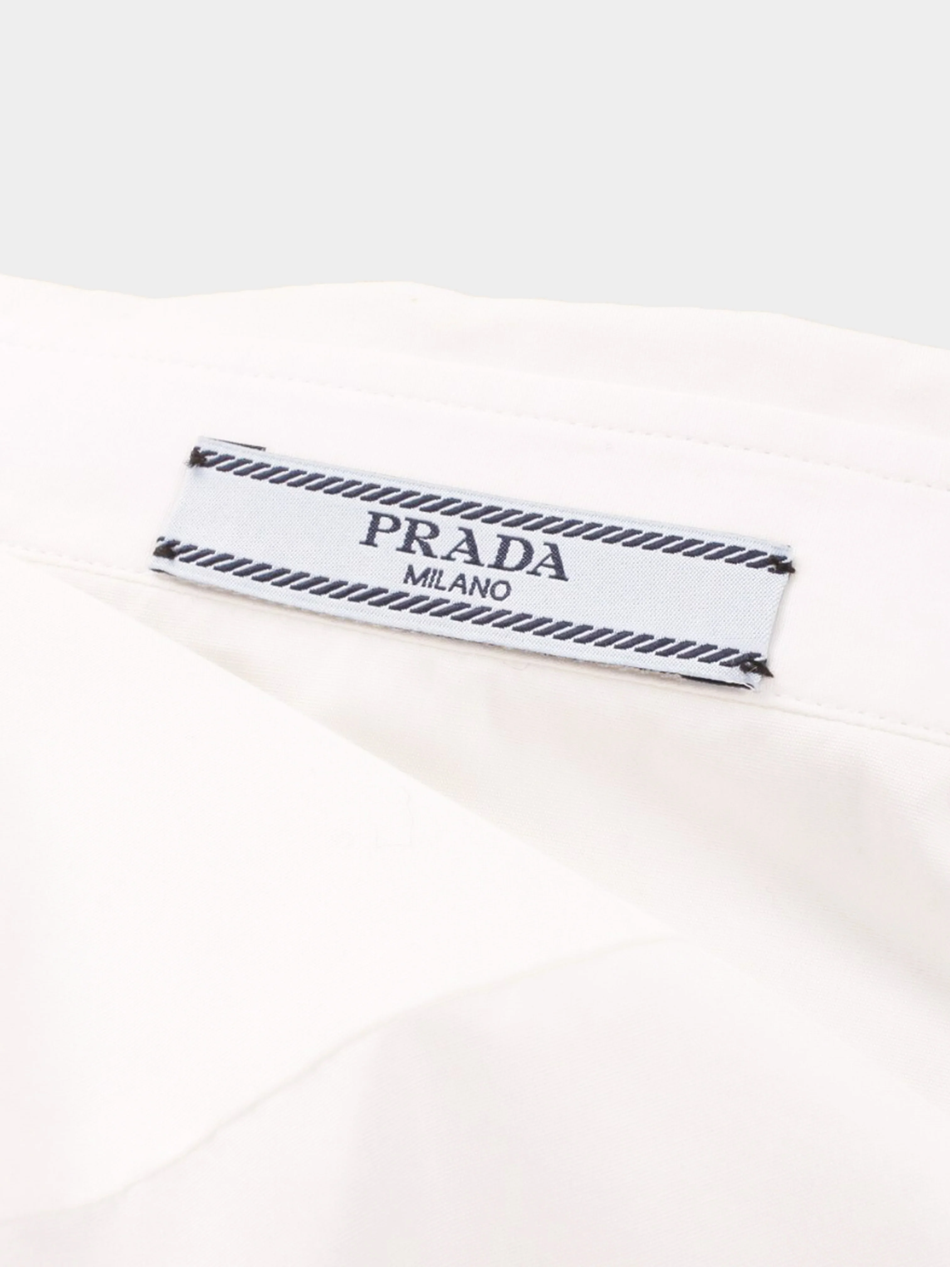 Prada SS 2013 Runway White and Red Flower Long-sleeved Shirt and Skirt Set - Image 3