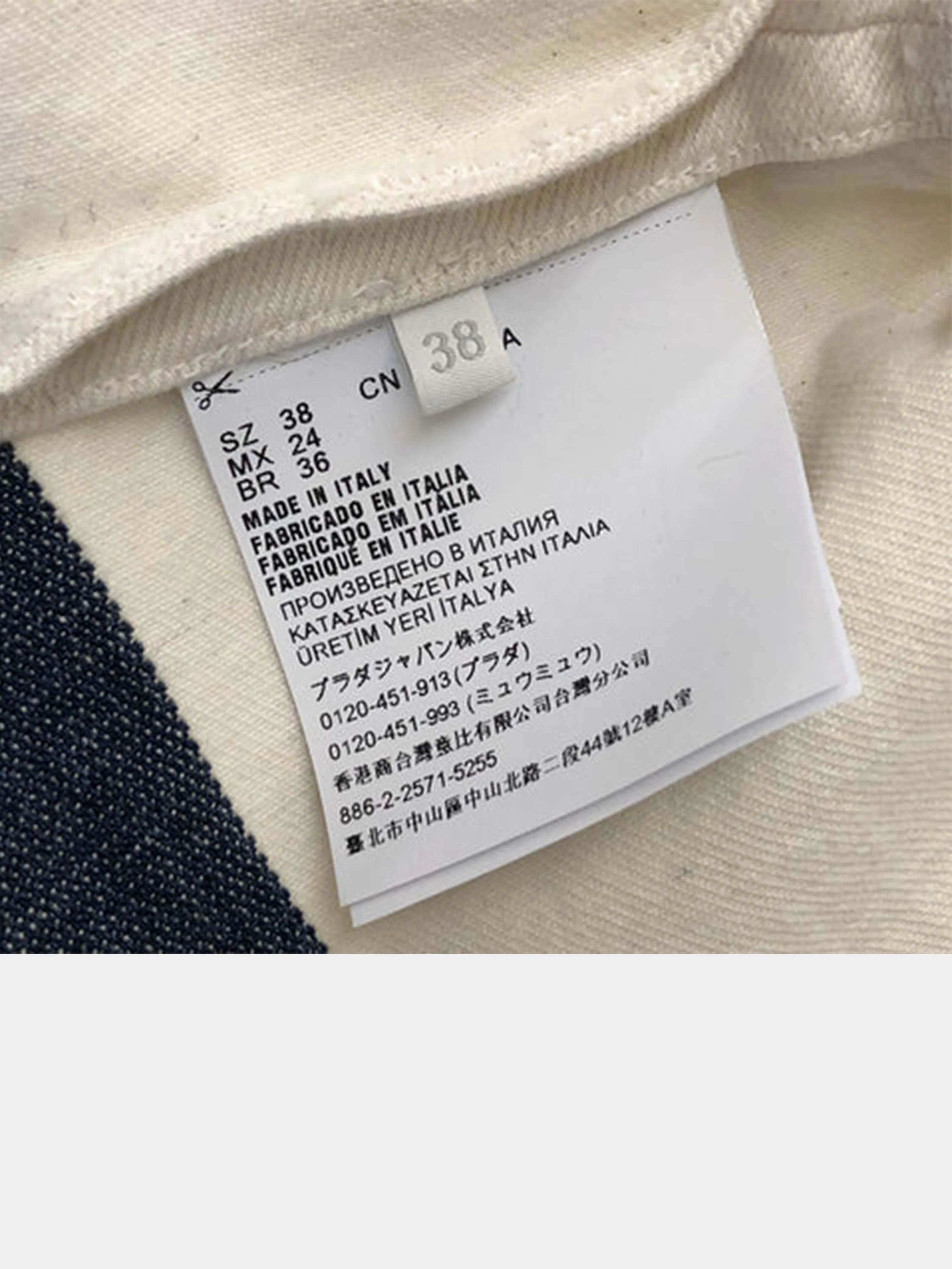 Prada 2022 SS White Cropped Selvedge denim jacket - Image 4