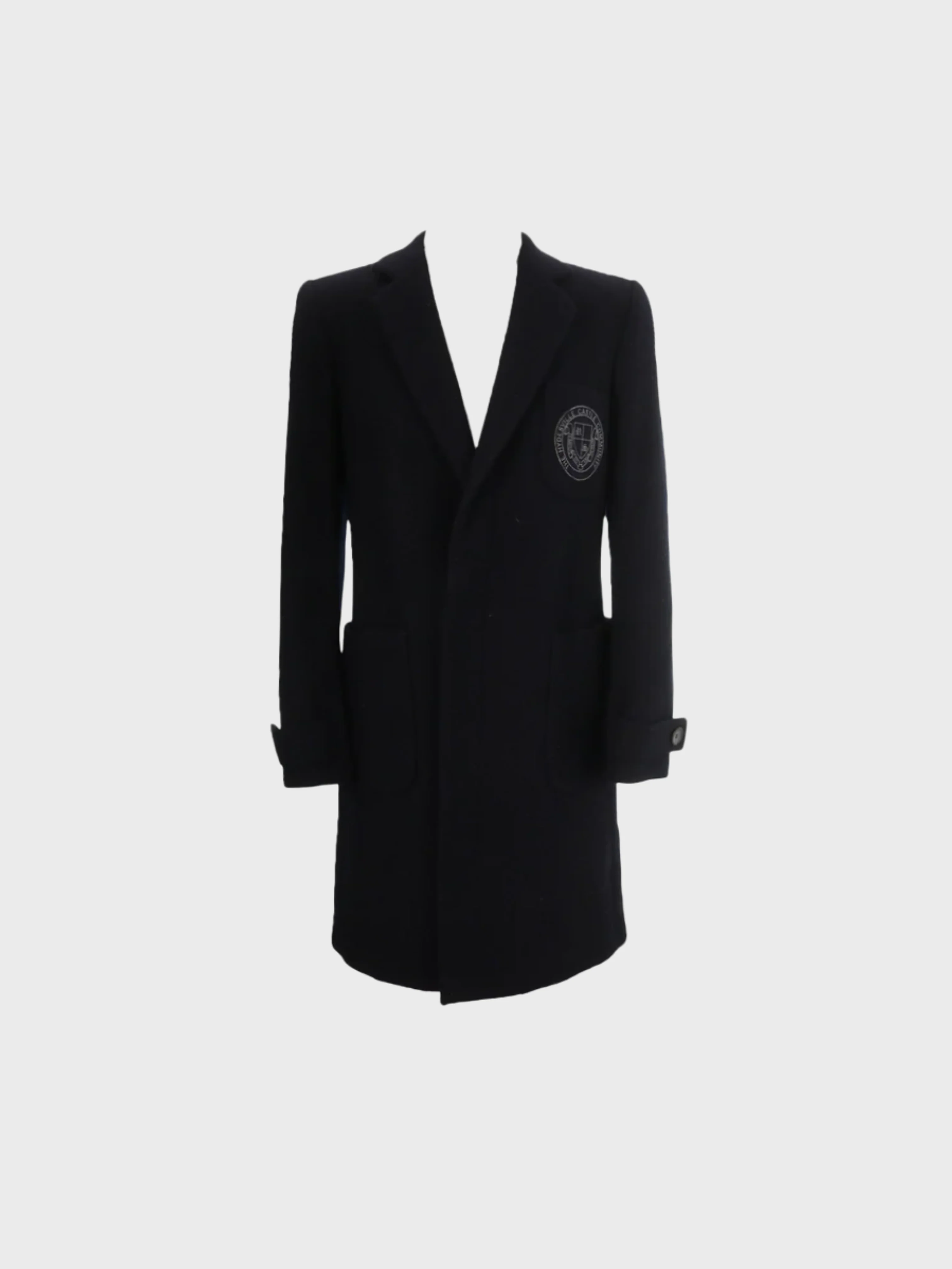Raf Simons 2000 Navy Wool Structured Coat