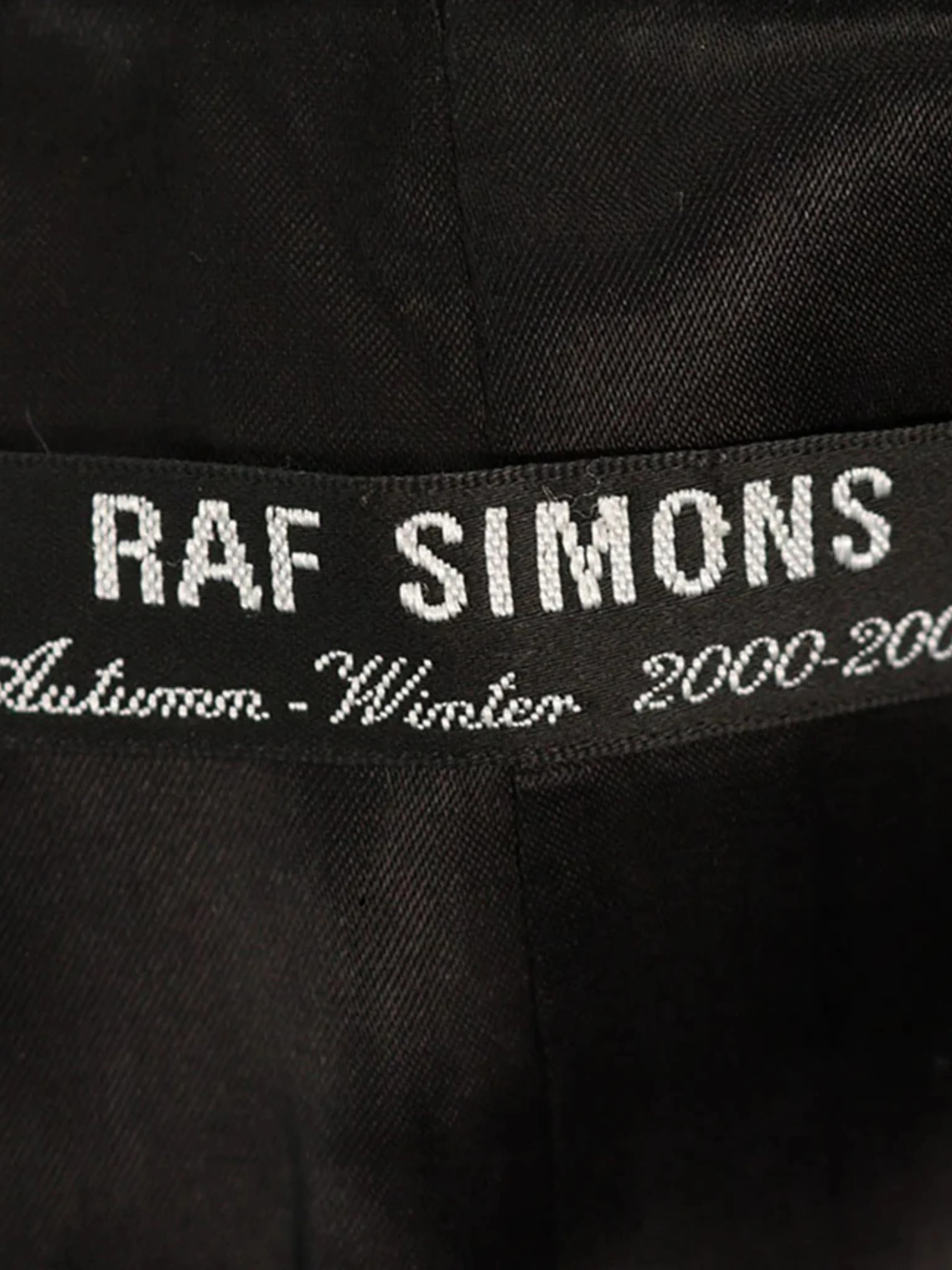 Raf Simons 2000 Navy Wool Structured Coat - Image 3