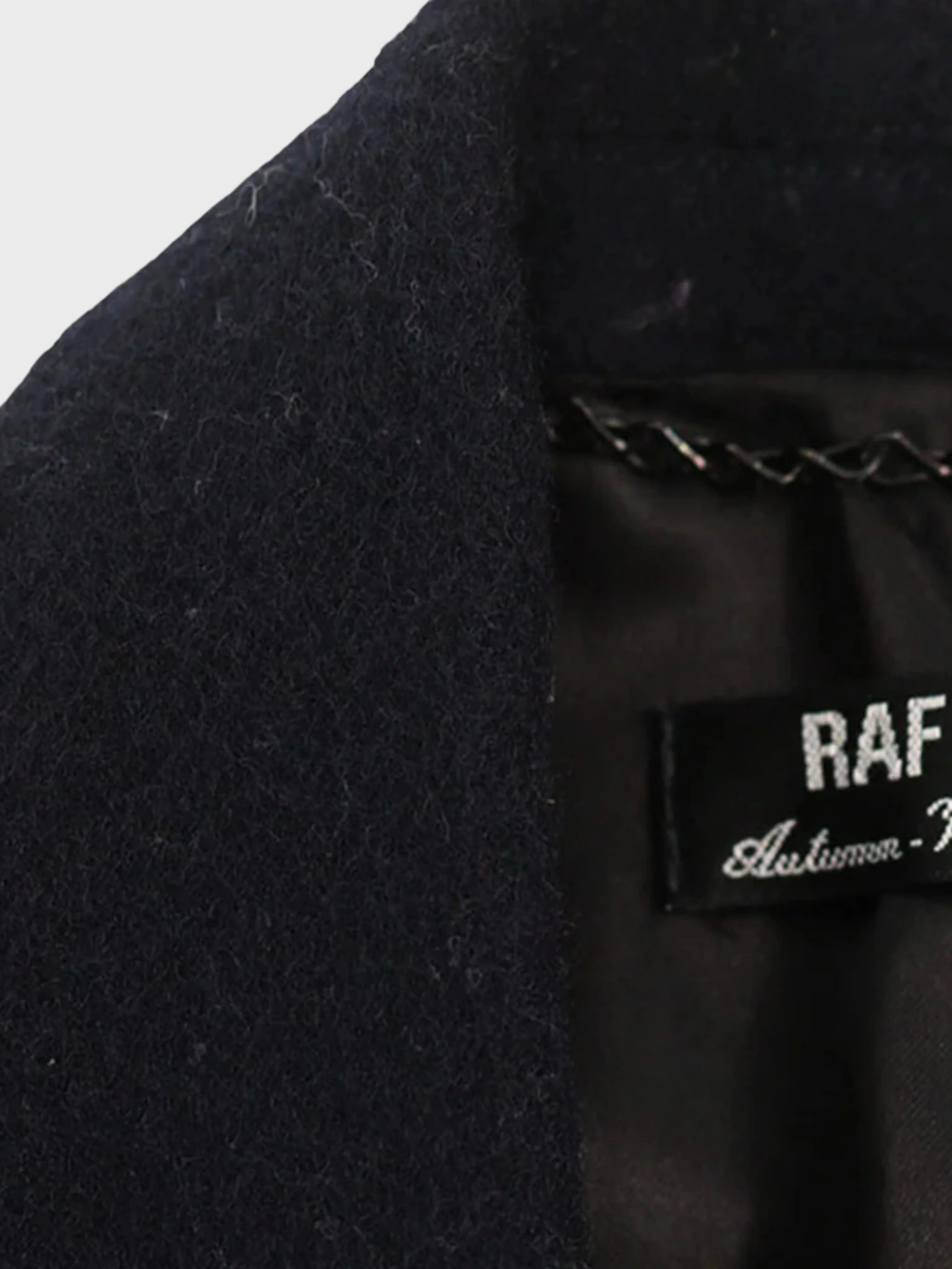 Raf Simons 2000 Navy Wool Structured Coat - Image 4
