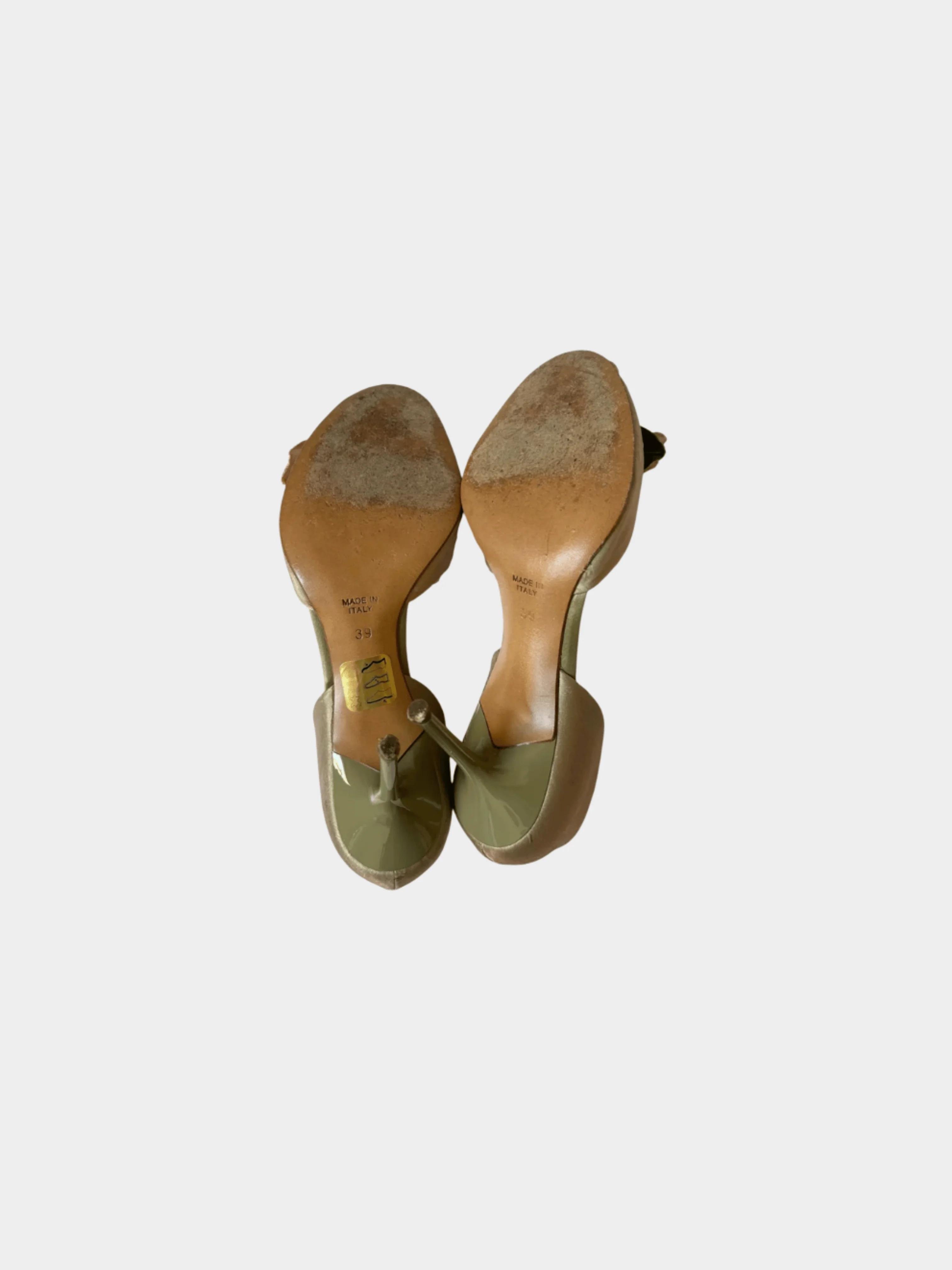 René Caovilla 2000s Pink Floral Satin D’Orsay Heels - Image 4