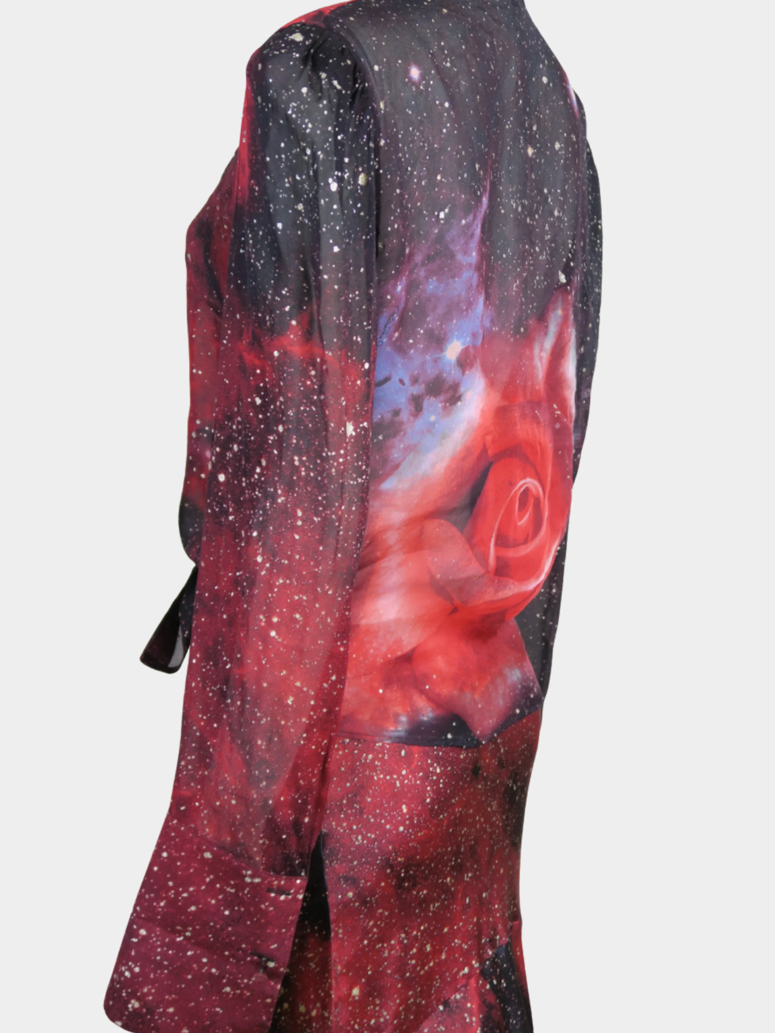 Roberto Cavalli 2000s Black and Red Galaxy Print Two Piece Set - Image 3