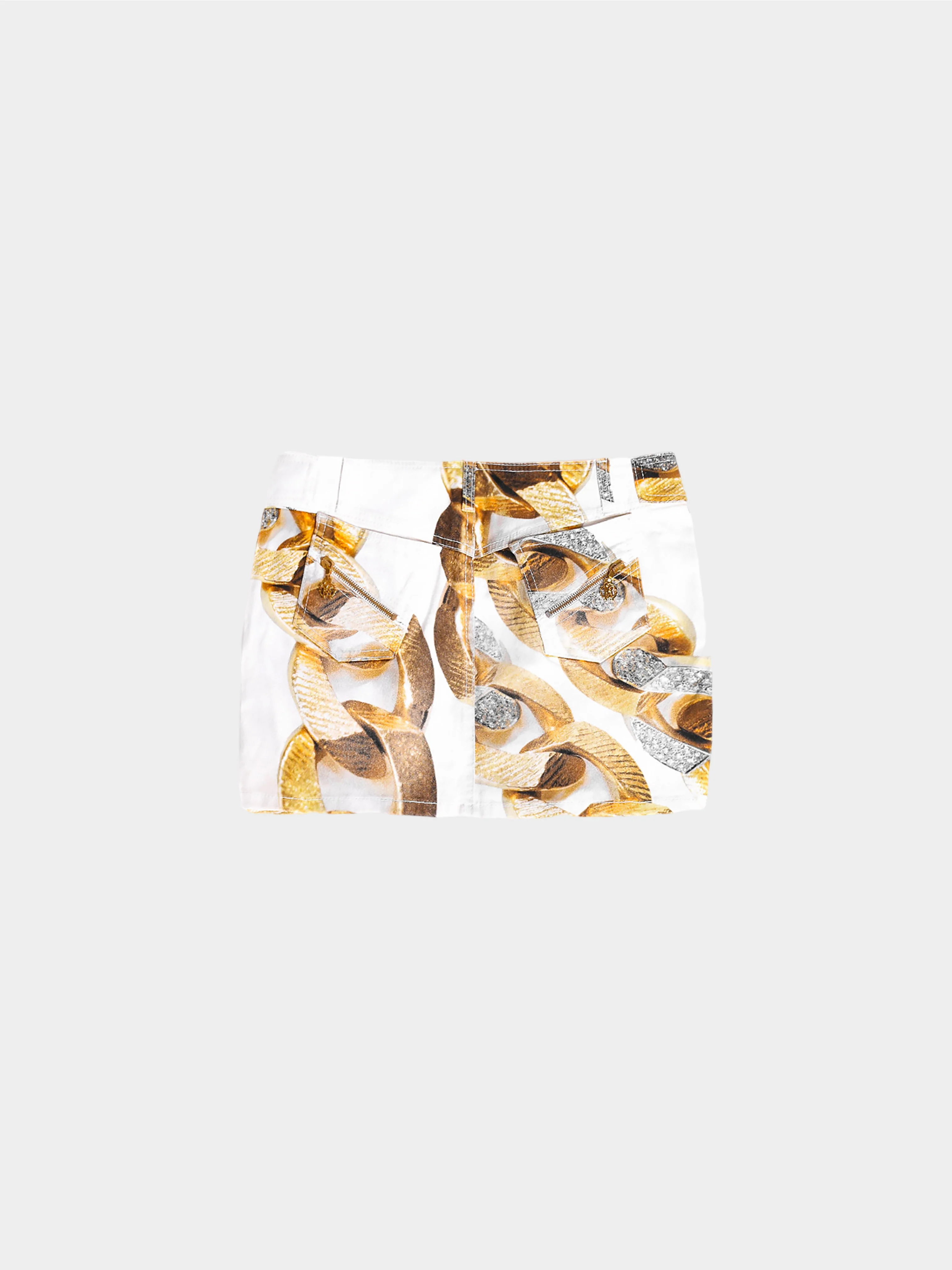 Roberto Cavalli 2000s Chain Print Skirt - Image 2