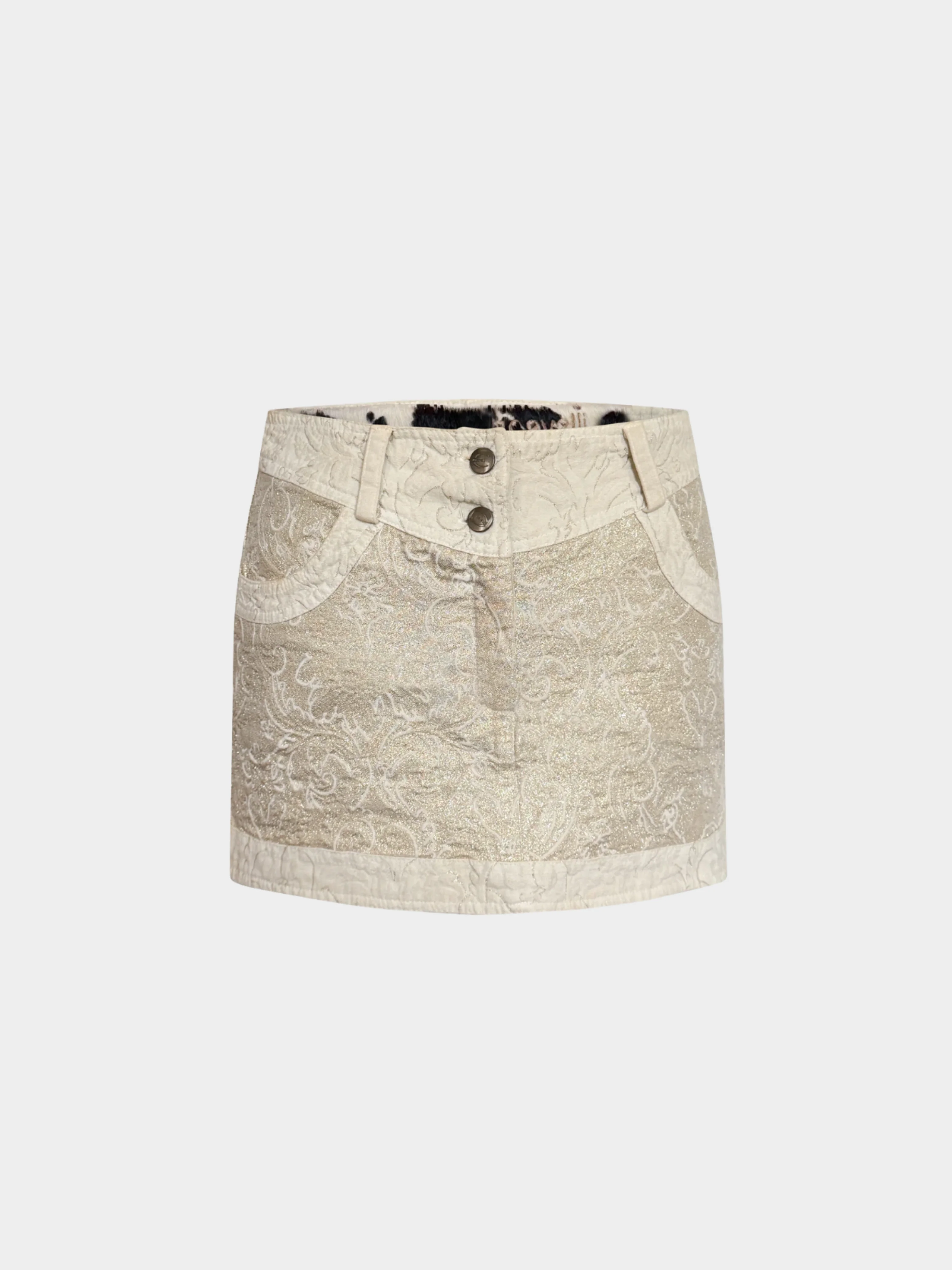 Roberto Cavalli 2000s Gold Jacquard Set - Image 5