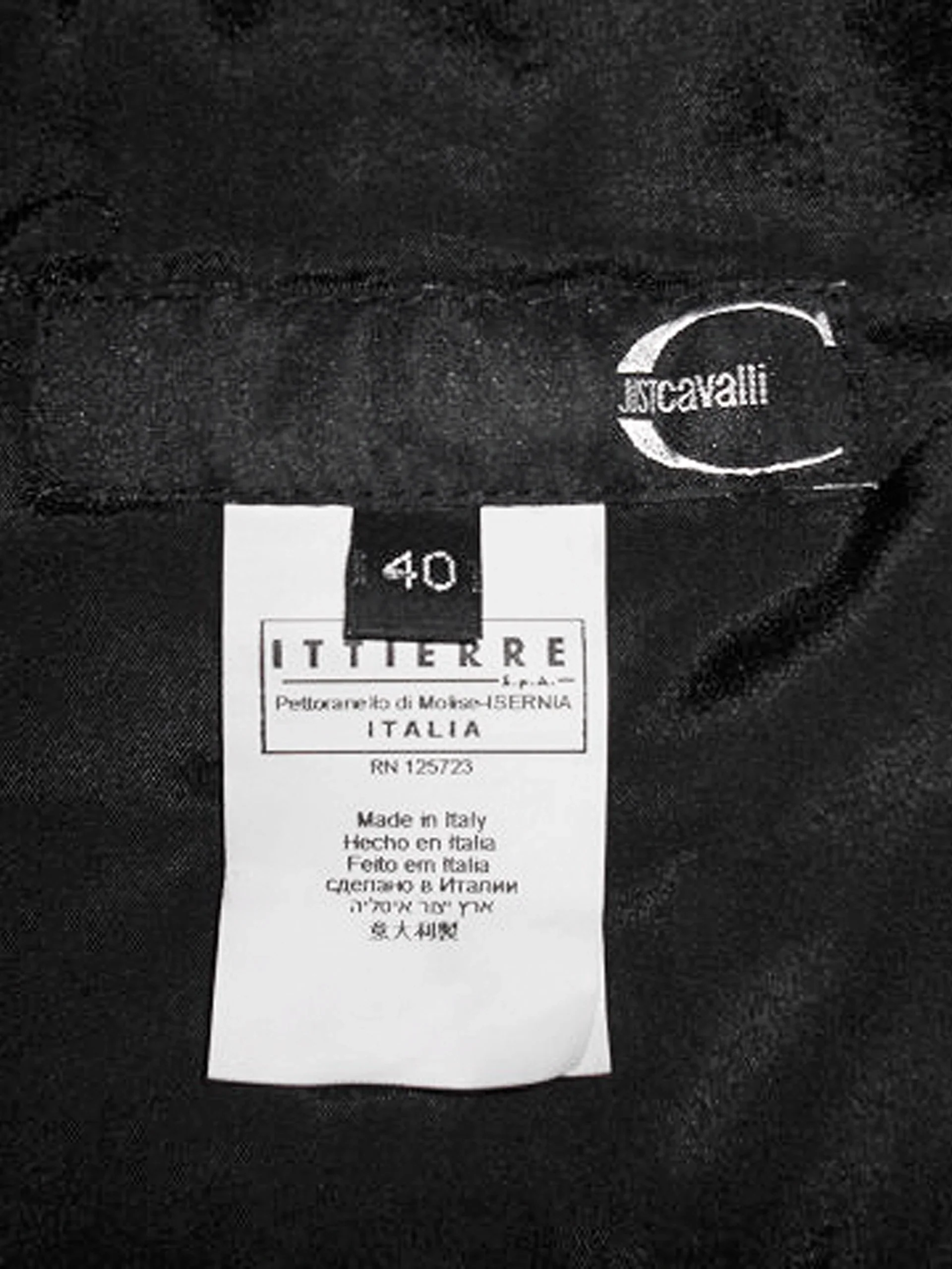 Roberto Cavalli 2000s Just Cavalli Black Leather and Suede Jacket and Mini Skirt Set - Image 5