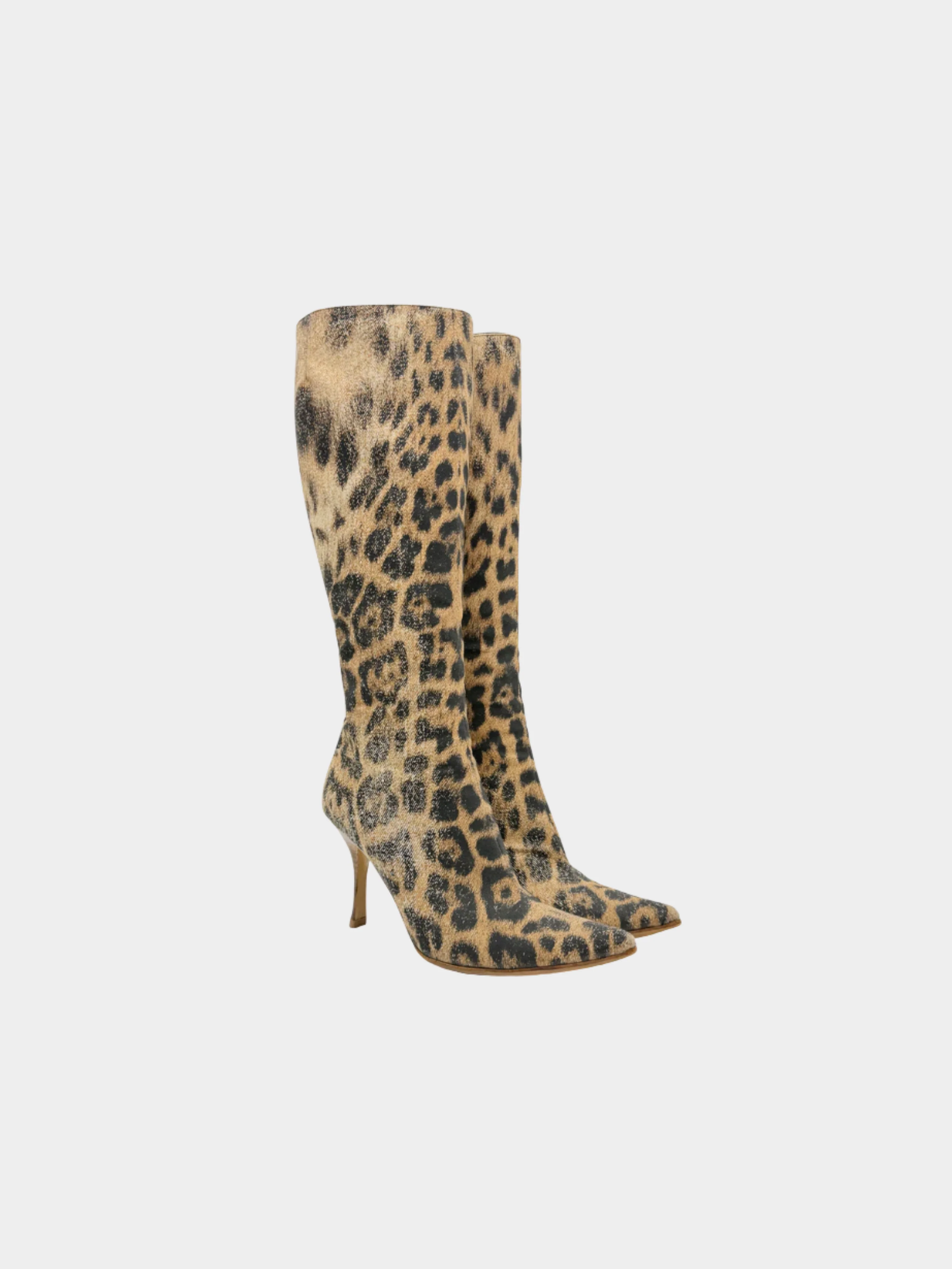Roberto Cavalli 2000s Leopard Boots - Image 2