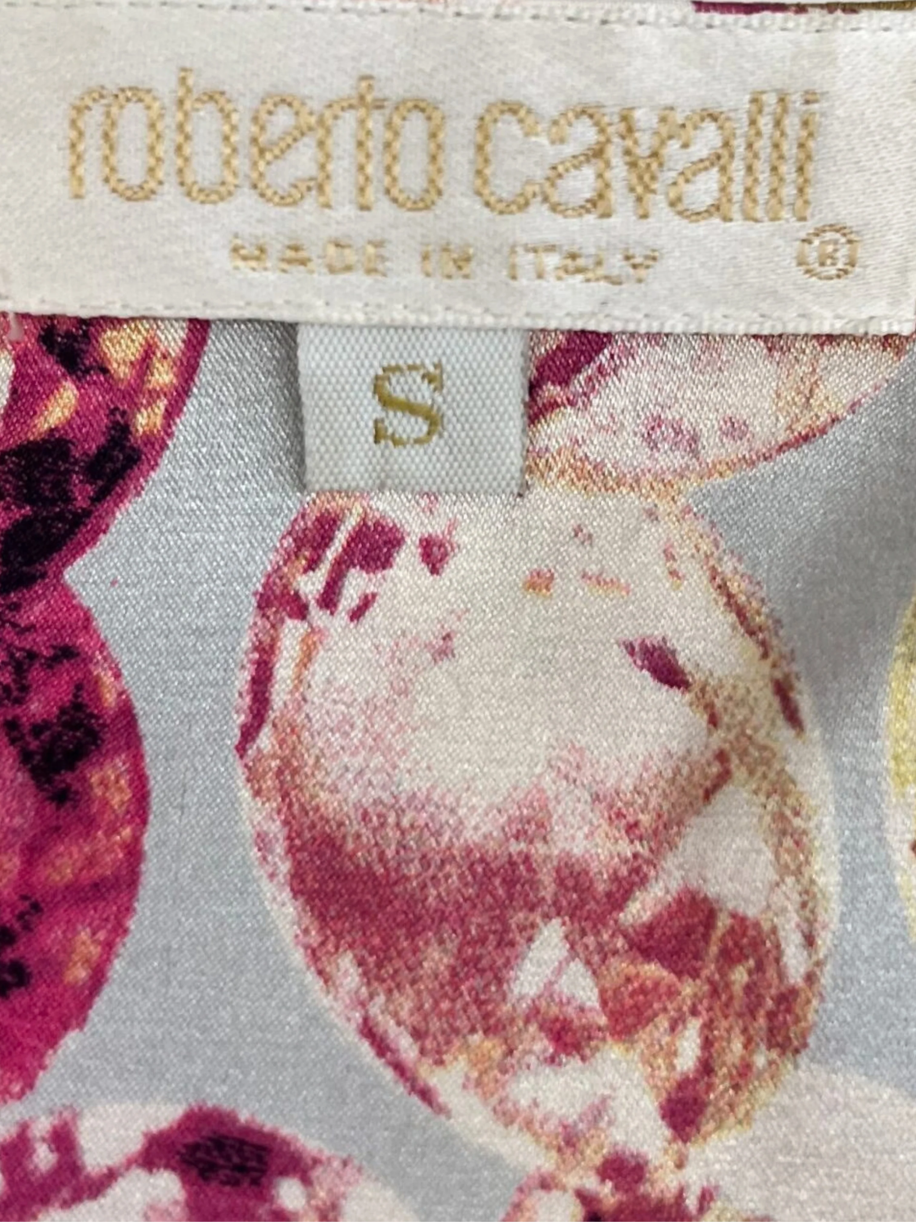 Roberto Cavalli 2000s Pink Multicolor Silk Jewel Print Halter Gown & Wrap Set - Image 5