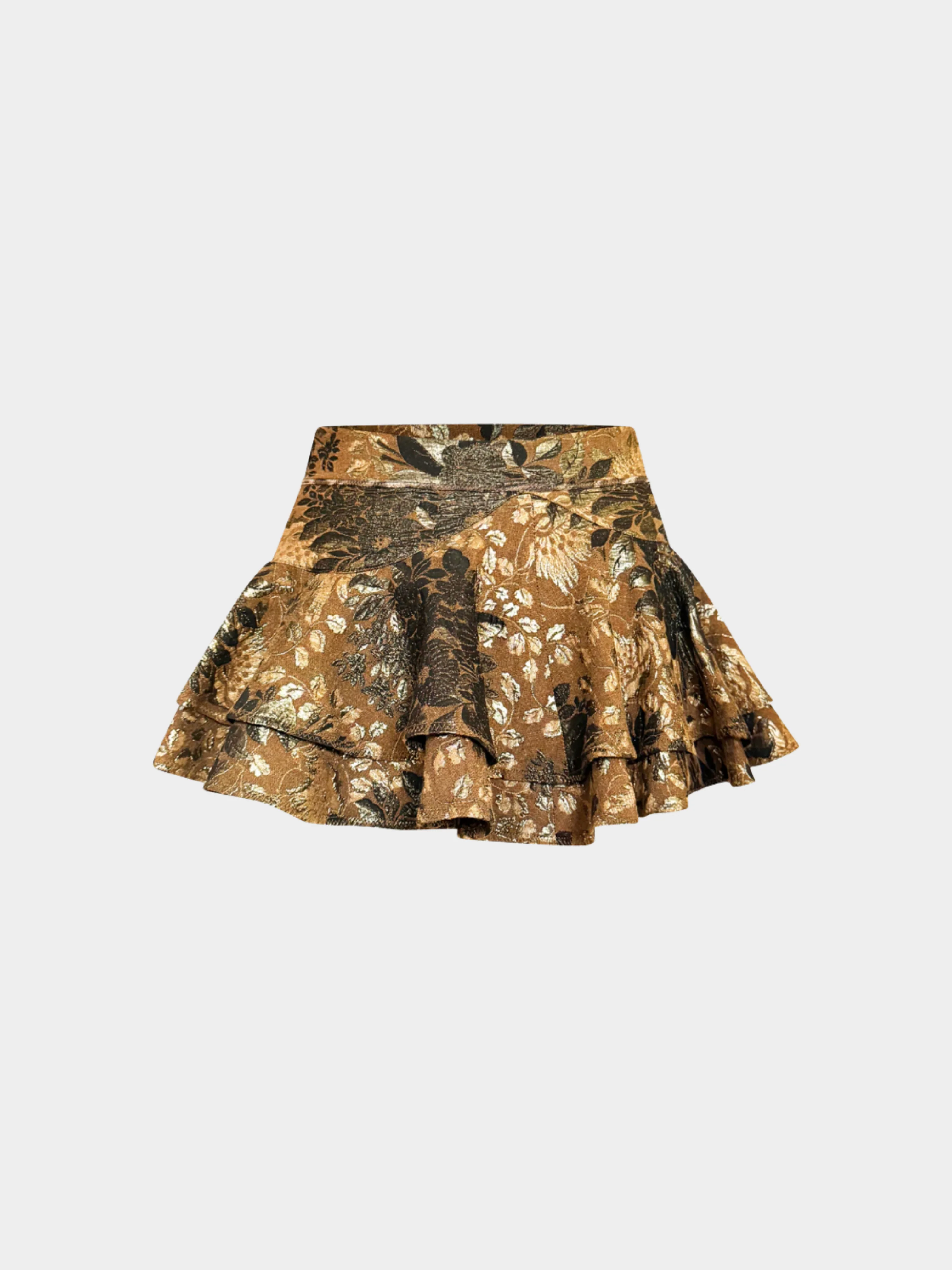 Roberto Cavalli 2005 Just Cavalli Gold Jacquard Skirt Suit Set - Image 4