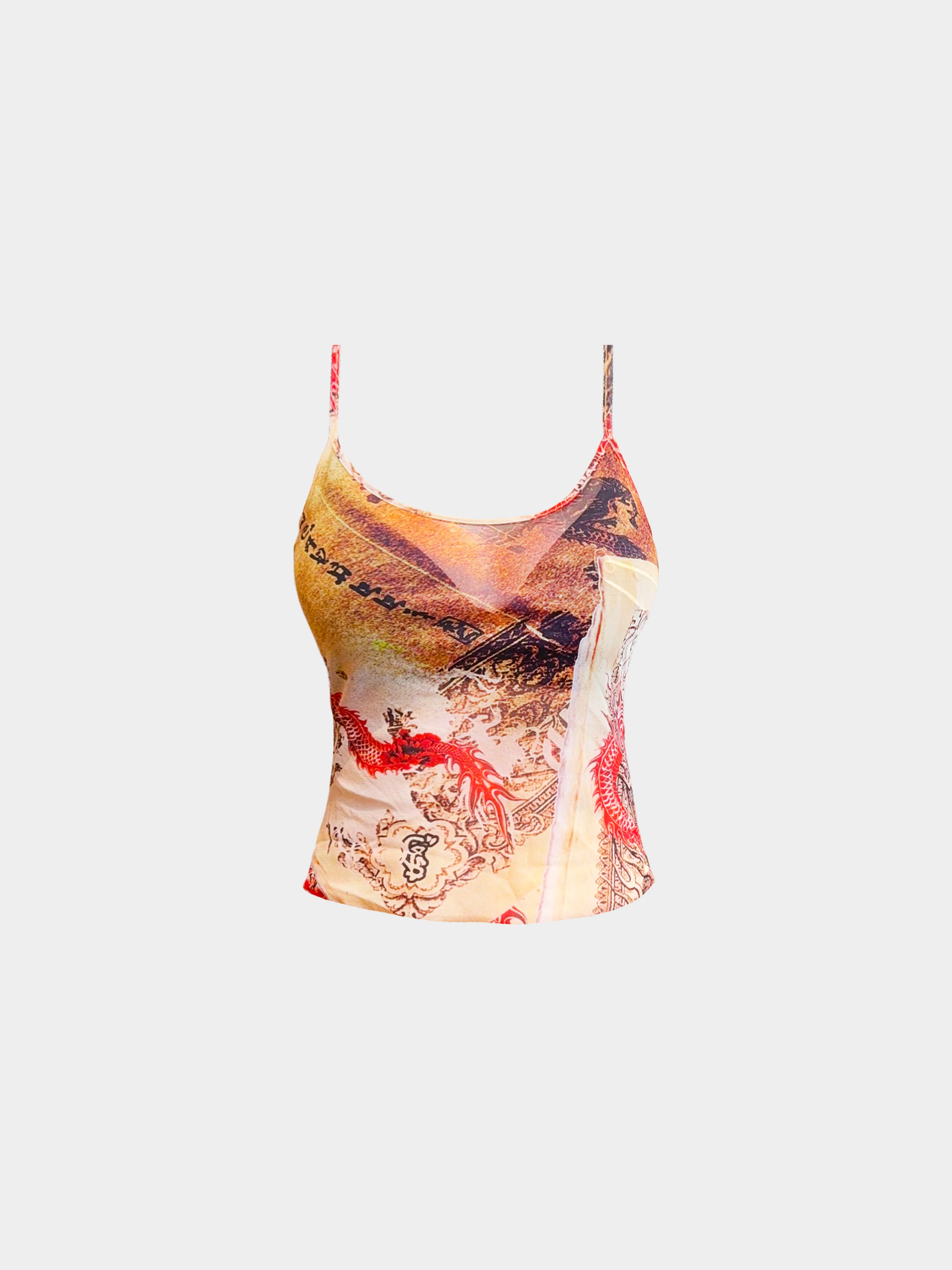 Roberto Cavalli 2020s Oriental Dragon Printed Top and Pants Set - Image 2