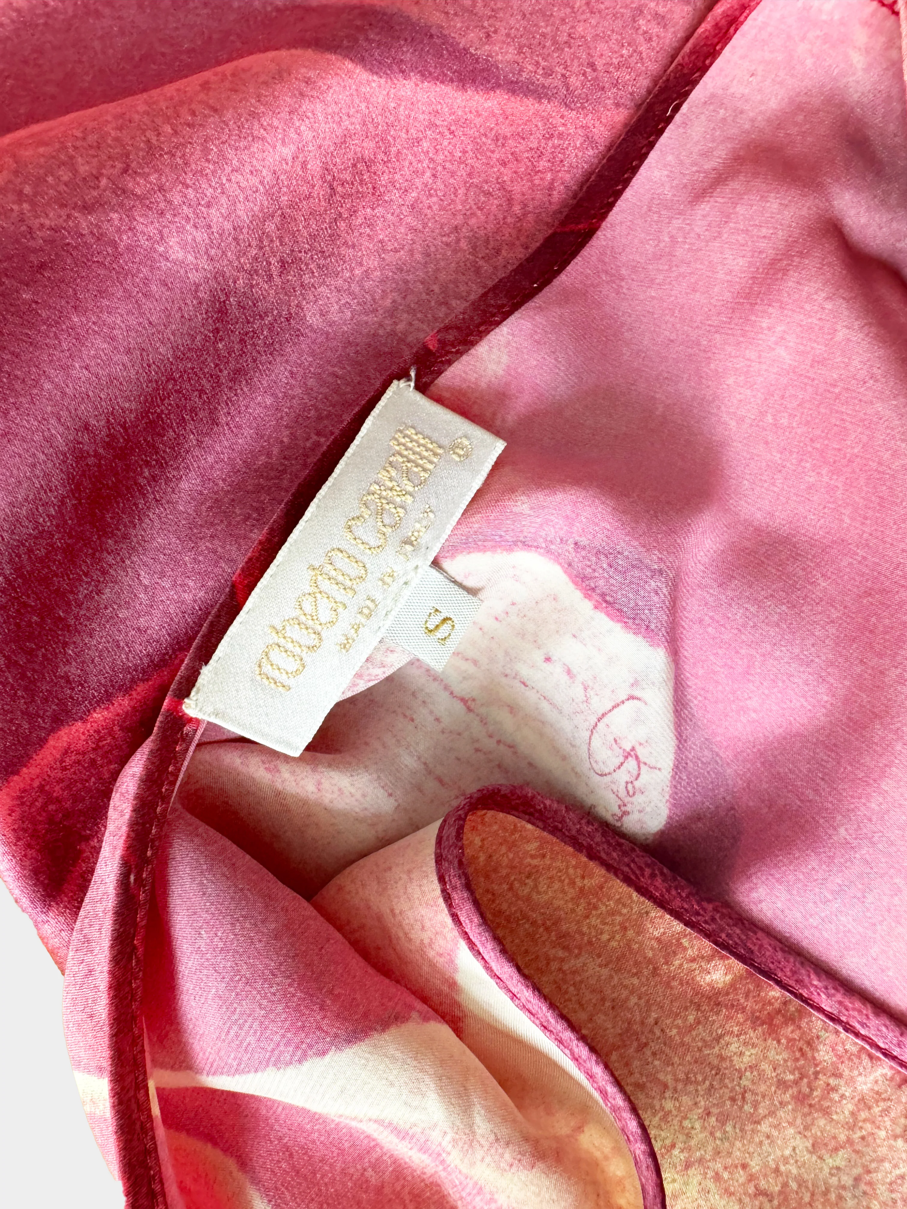 Roberto Cavalli SS 2000 Red Rose Silk Dress - Image 3